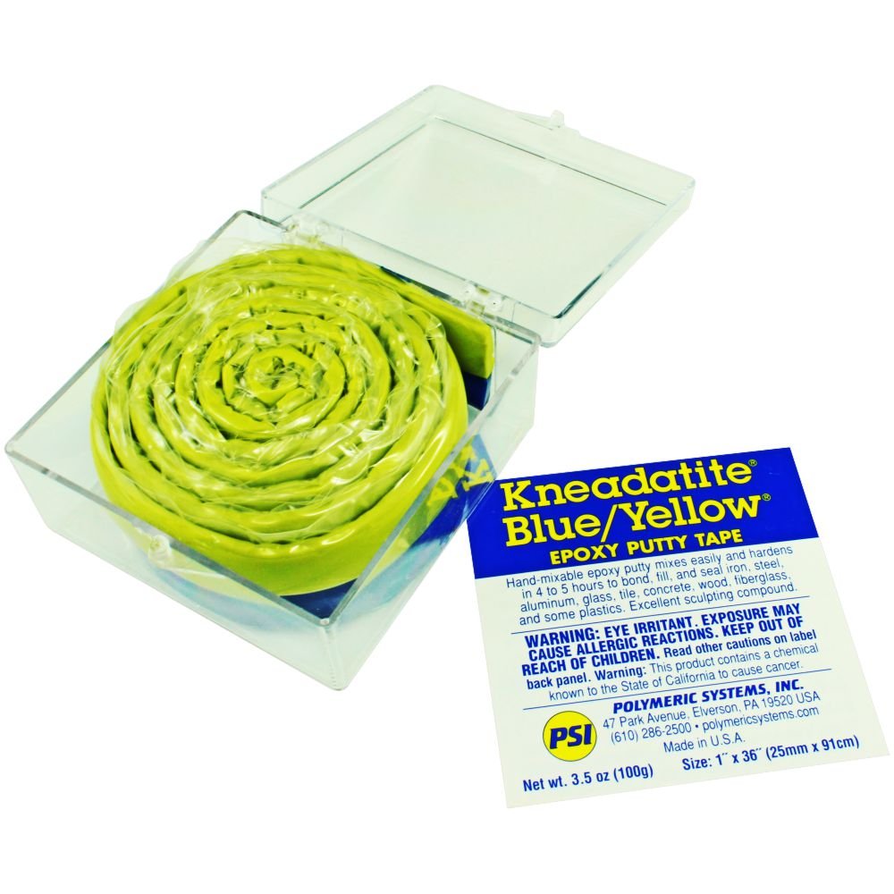 Polymeric Systems Kneadatite Blue/Yellow Epoxy Putty Tape - 90cm Modeling Clay for Miniatures & DIY Crafts - Perfect for Model Making, Sculpting, and Repair Projects