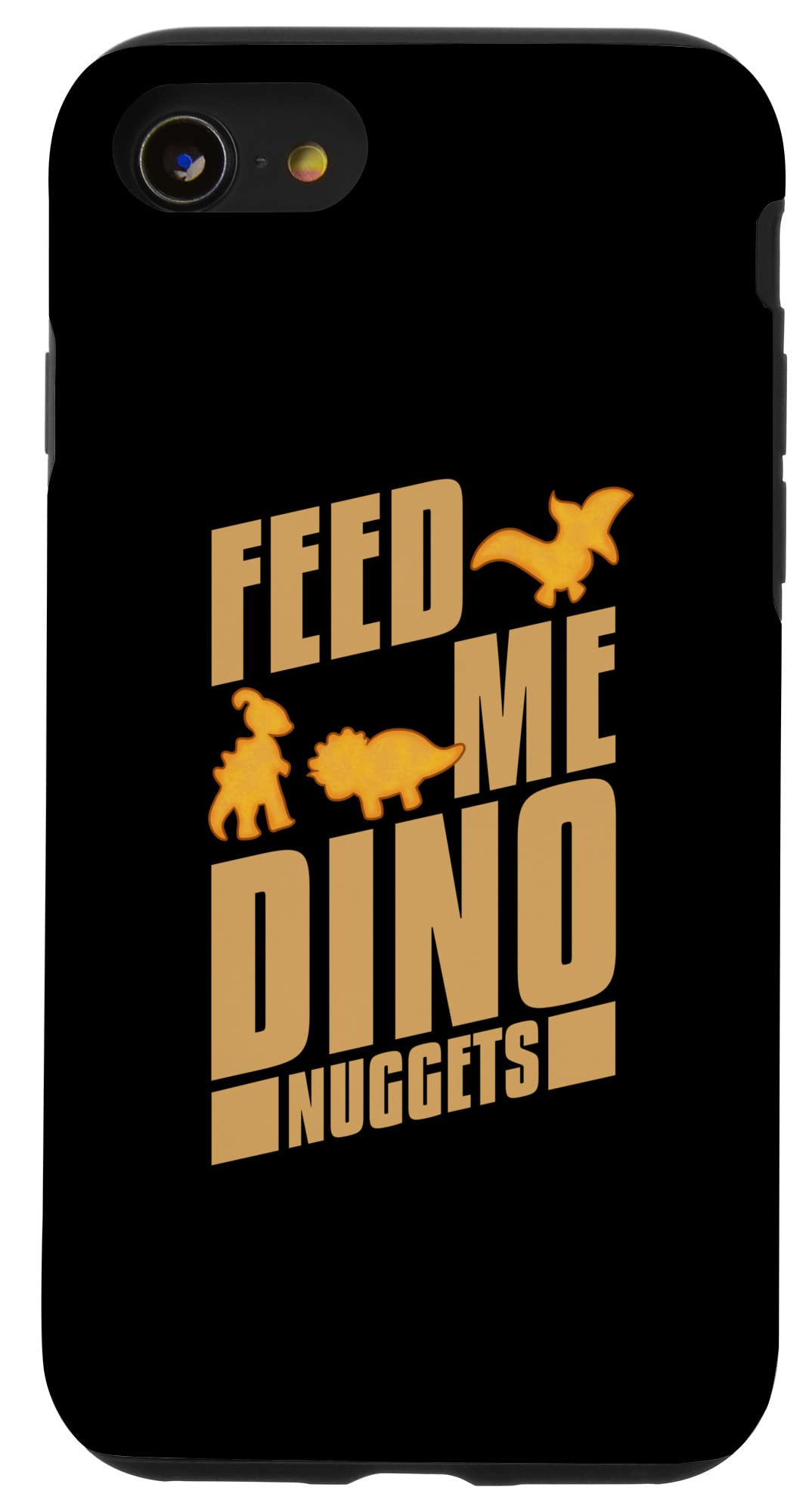 Funny Dino Chicken Nugget Dinosaur Case for iPhone SE (2020)/7/8 - Cute Veggie Design Protective Phone Cover - Perfect for Kids, Gifts & Dinosaur Lovers