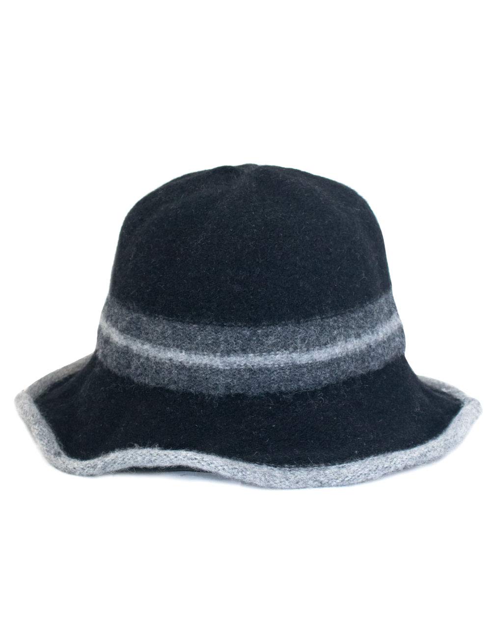 Vintage Wool Blend Knit Cloche Bucket Hat for Women - Winter Warm Knitted Beanie with Brim, Retro Fashion Accessory for Outdoor Activities, Travel & Cold Weather