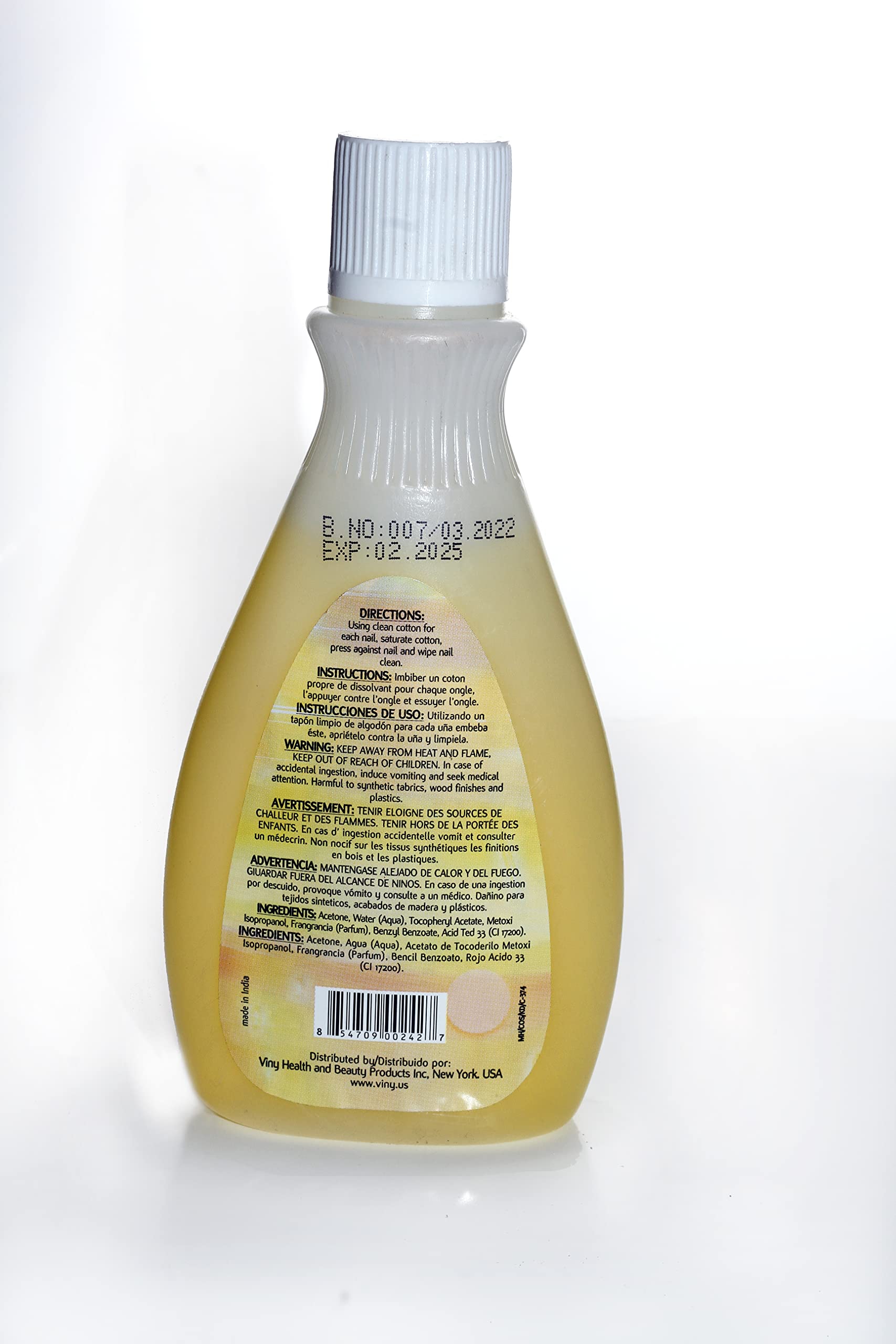SOFSKIN (US Brand) Acetone Nail Polish Remover with Cuticle Moisturizer - Lemon Scented 3.8oz (112ml) for Professional Salon & At-Home Manicures