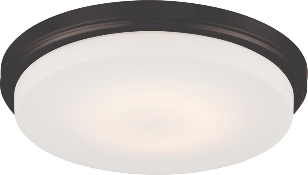 13W Dale 1 Light LED Close to Ceiling Mahogany Bronze Flush Mount Light - Perfect for Bedroom, Hallway, Kitchen & Bathroom Lighting