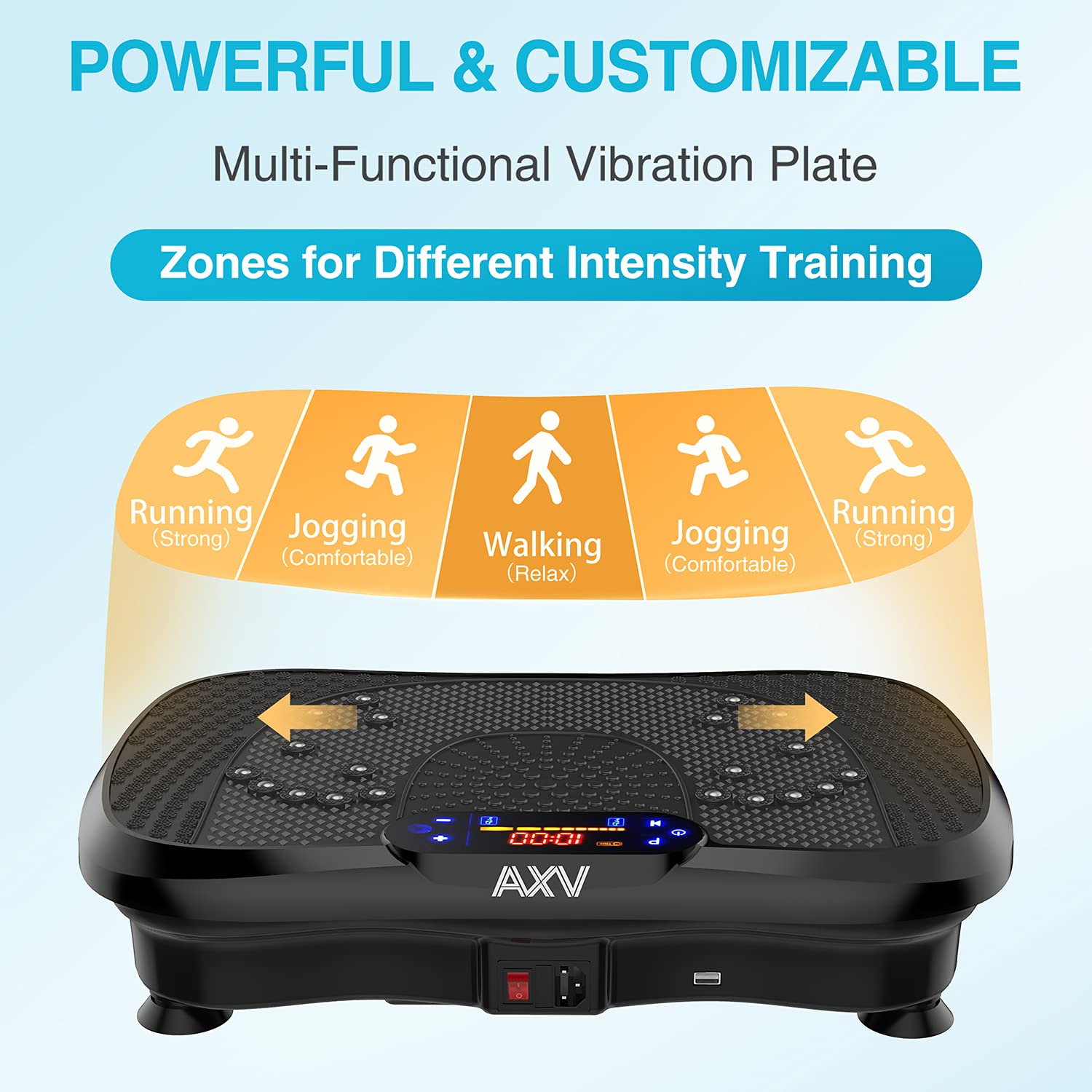 AXV Vibration Plate Exercise Machine - Full Body Workout Platform for Lymphatic Drainage & Weight Loss | Home Gym Equipment for Women & Men | Perfect for Toning, Fat Burning & Post-Workout Recovery