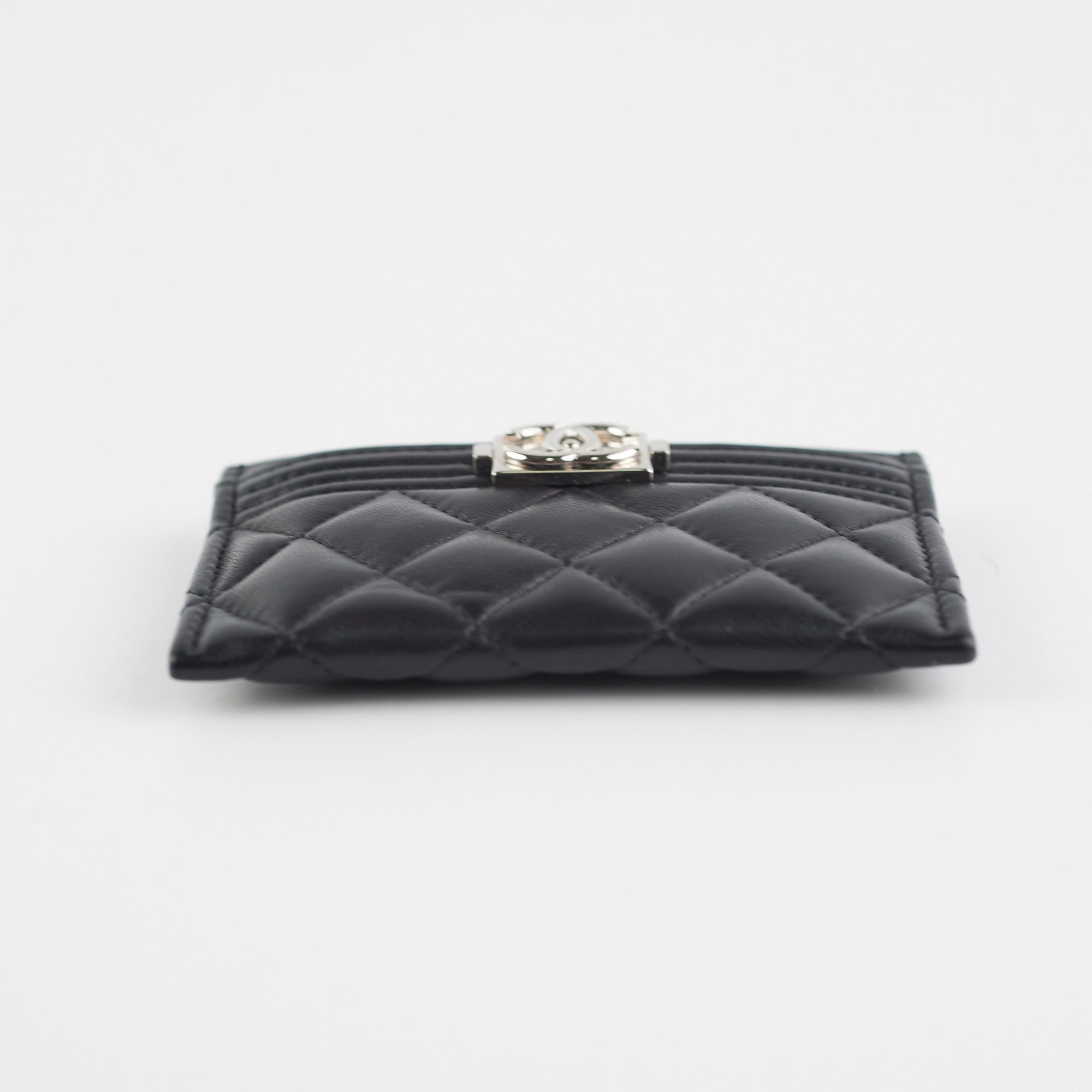 Chanel Boy Flap Card Holder Wallet in Black - Luxury Compact Wallet for Everyday Use & Travel
