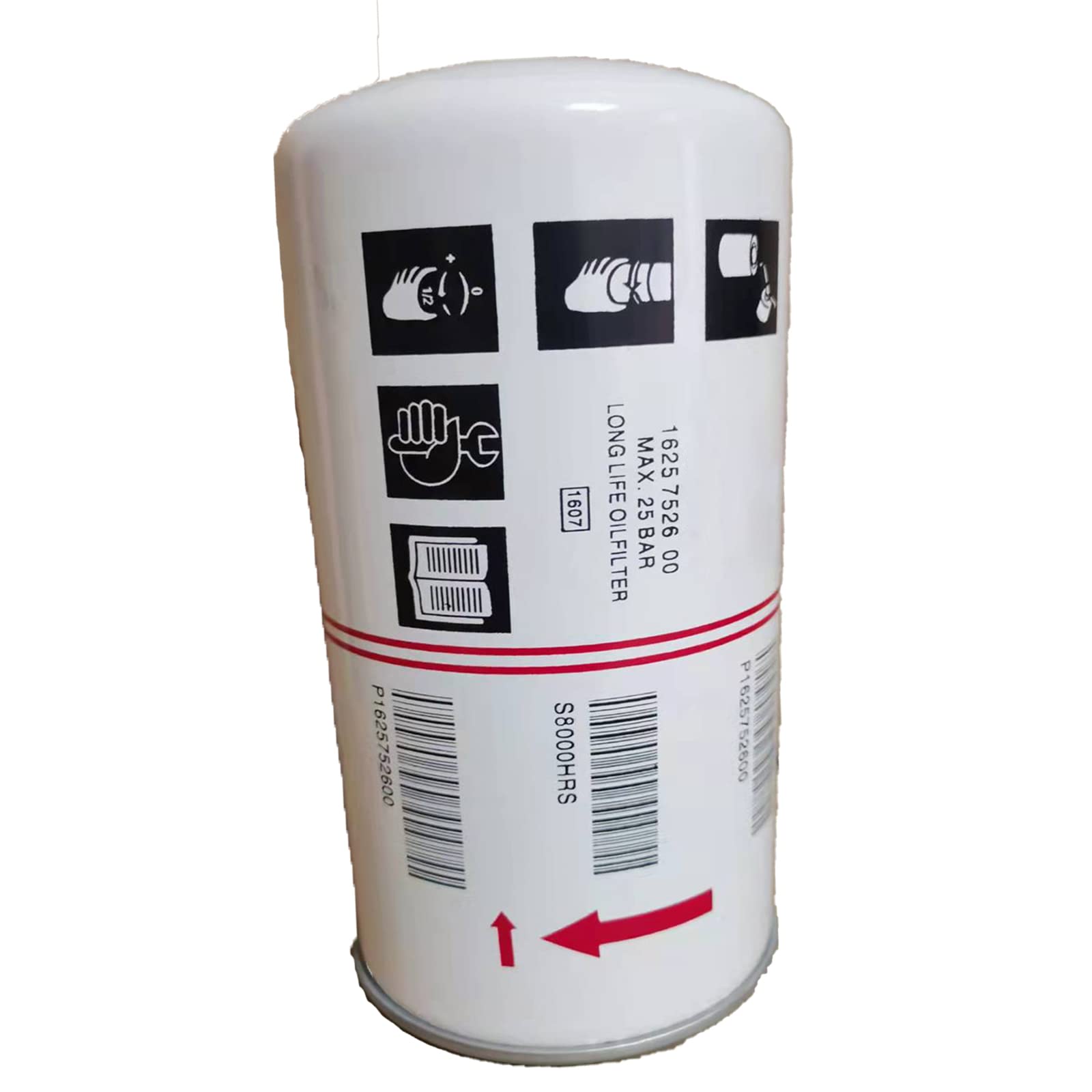 Atlas Copco GA Series Spin-on Oil Filter Replacement for Screw Air Compressor - 1625752600/2903752600 Spare Part - Ideal for Industrial Air Systems & Maintenance