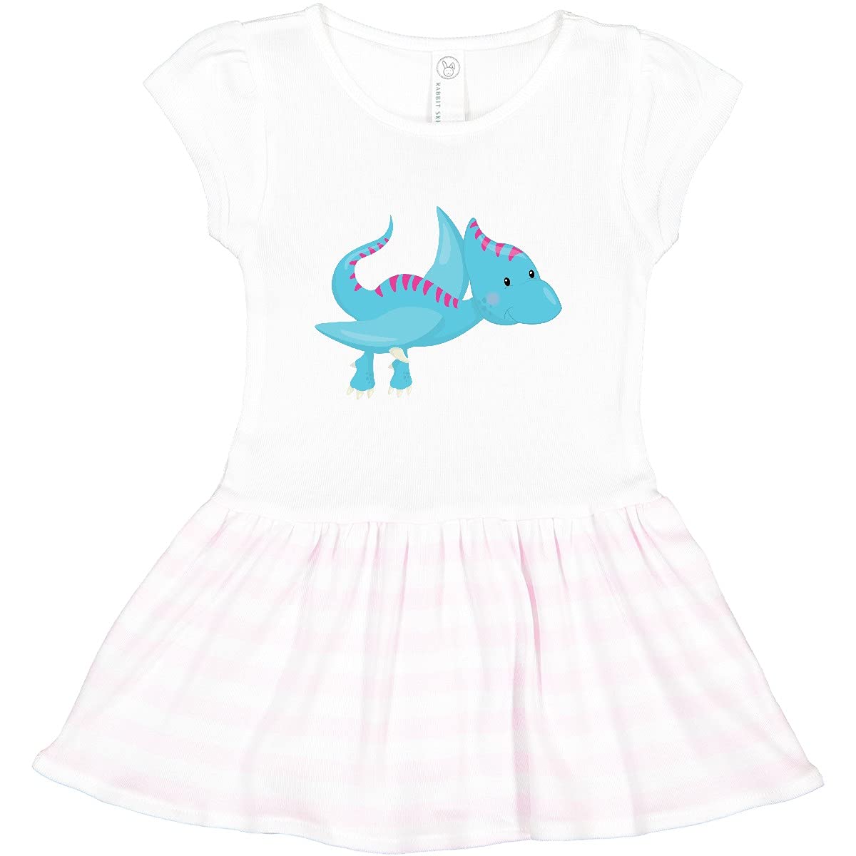 **Inktastic Cute Blue Dinosaur Toddler Dress - Adorable Dino Print Kids Outfit for Playdates, Parties & Everyday Wear**