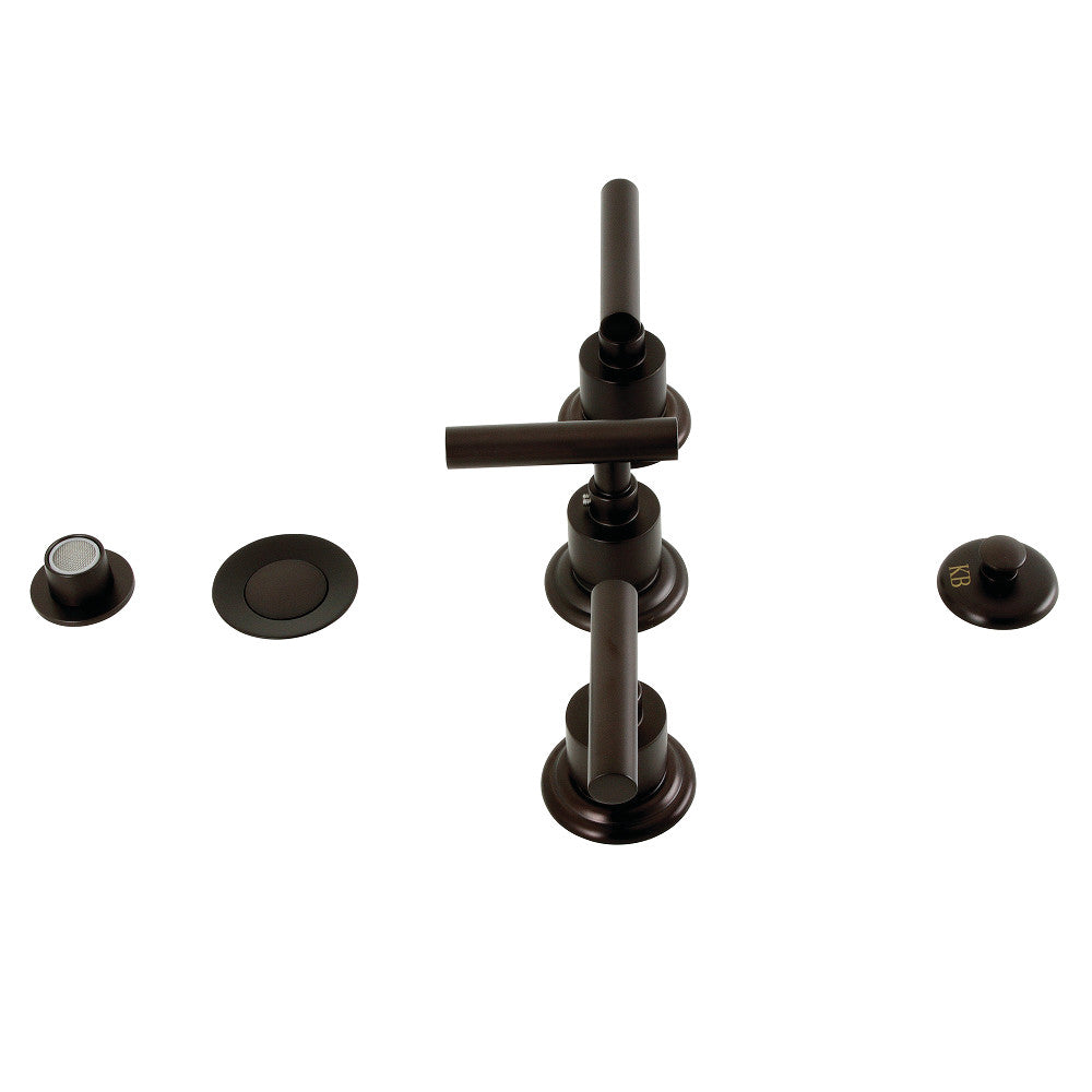 Kingston Brass KB6321CML Manhattan Three Handle Bidet Faucet - Chrome Finish, Modern Bathroom Fixture for Toilet & Bidet Combo, Easy Installation, Durable Brass Construction | Perfect for Home, Hotel, and Spa Bathrooms