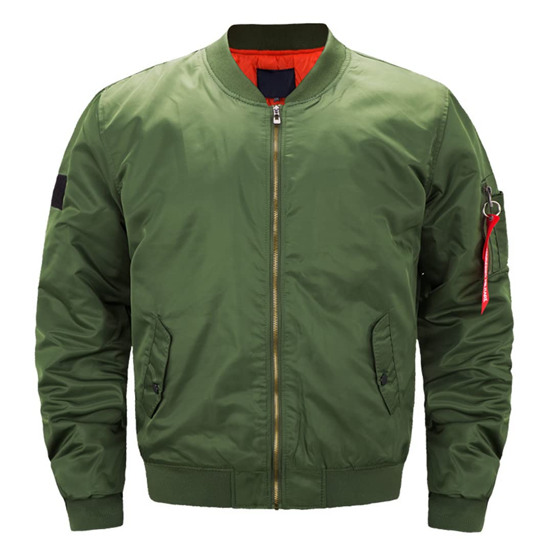 Men's Slim Fit Bomber Jacket - Military Style Casual Zipper Coat for Men | Perfect for Outdoor Activities, Travel & Everyday Wear