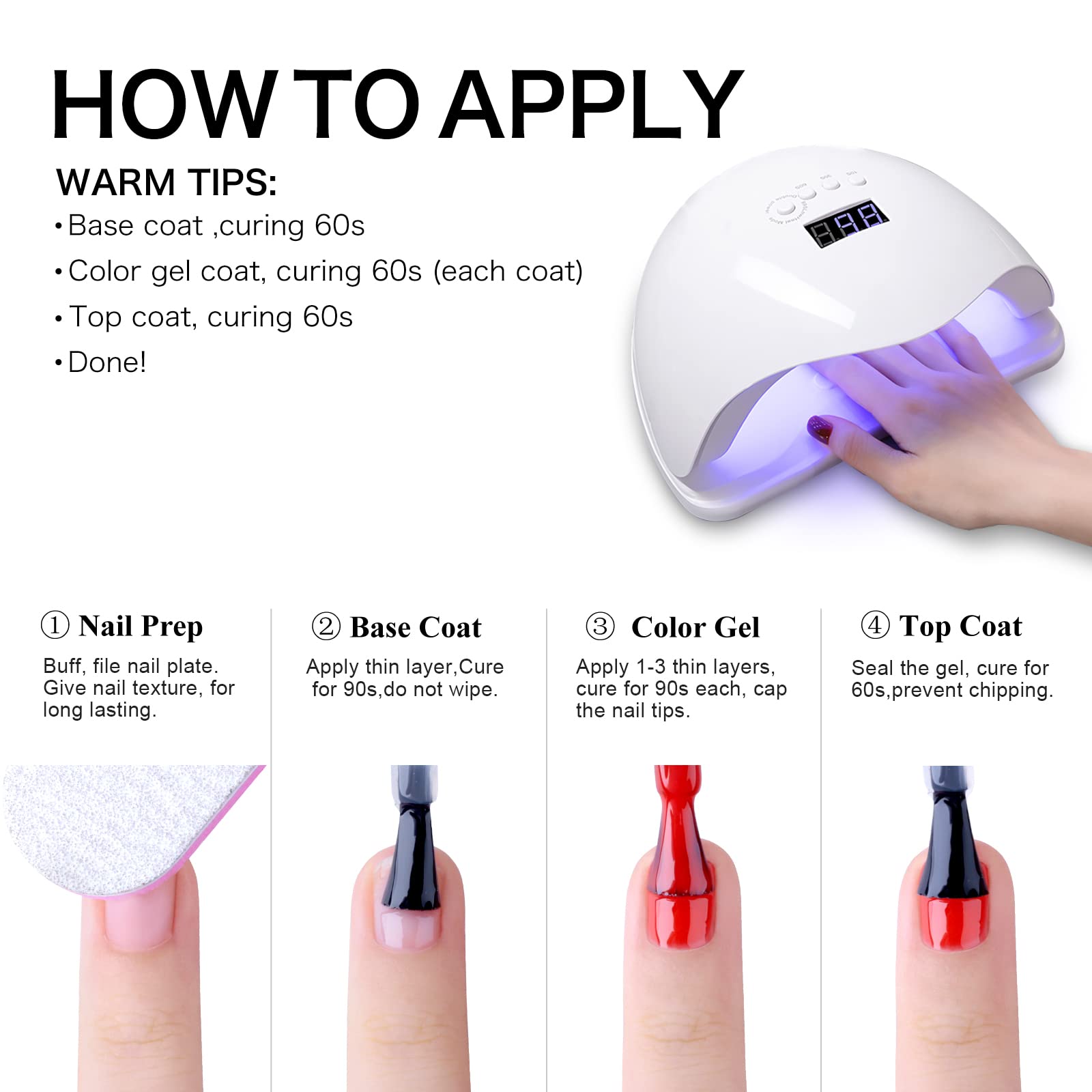 Imtiti Translucent Gel Nail Polish - 0.5 fl oz Dark Red Sheer Soak Off UV/LED Gel Polish for Manicure, Nail Art & Salon DIY | Long Lasting Christmas & Halloween Nail Designs | Perfect for Parties, Weddings & Special Occasions