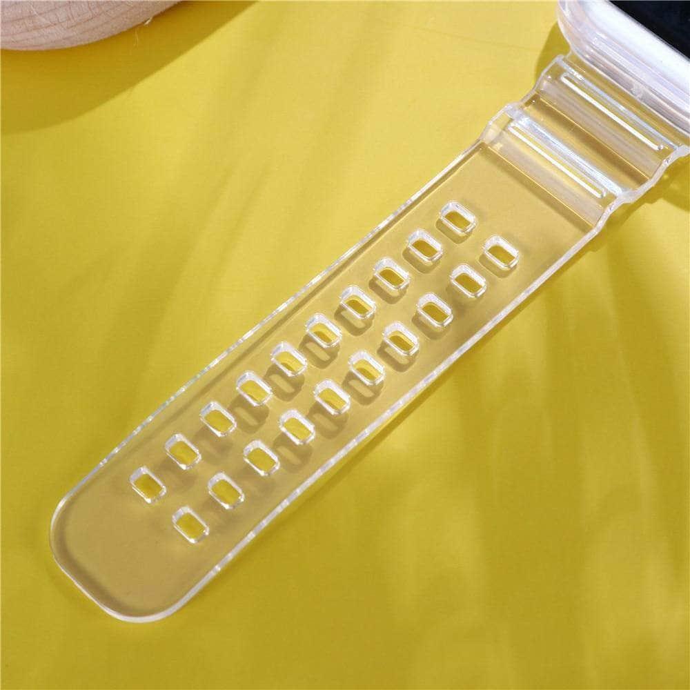 Clear Sport Band for Apple Watch Series 6/5/4/3/SE - 44mm 42mm 40mm 38mm - Perfect for Running, Gym & Outdoor Activities
