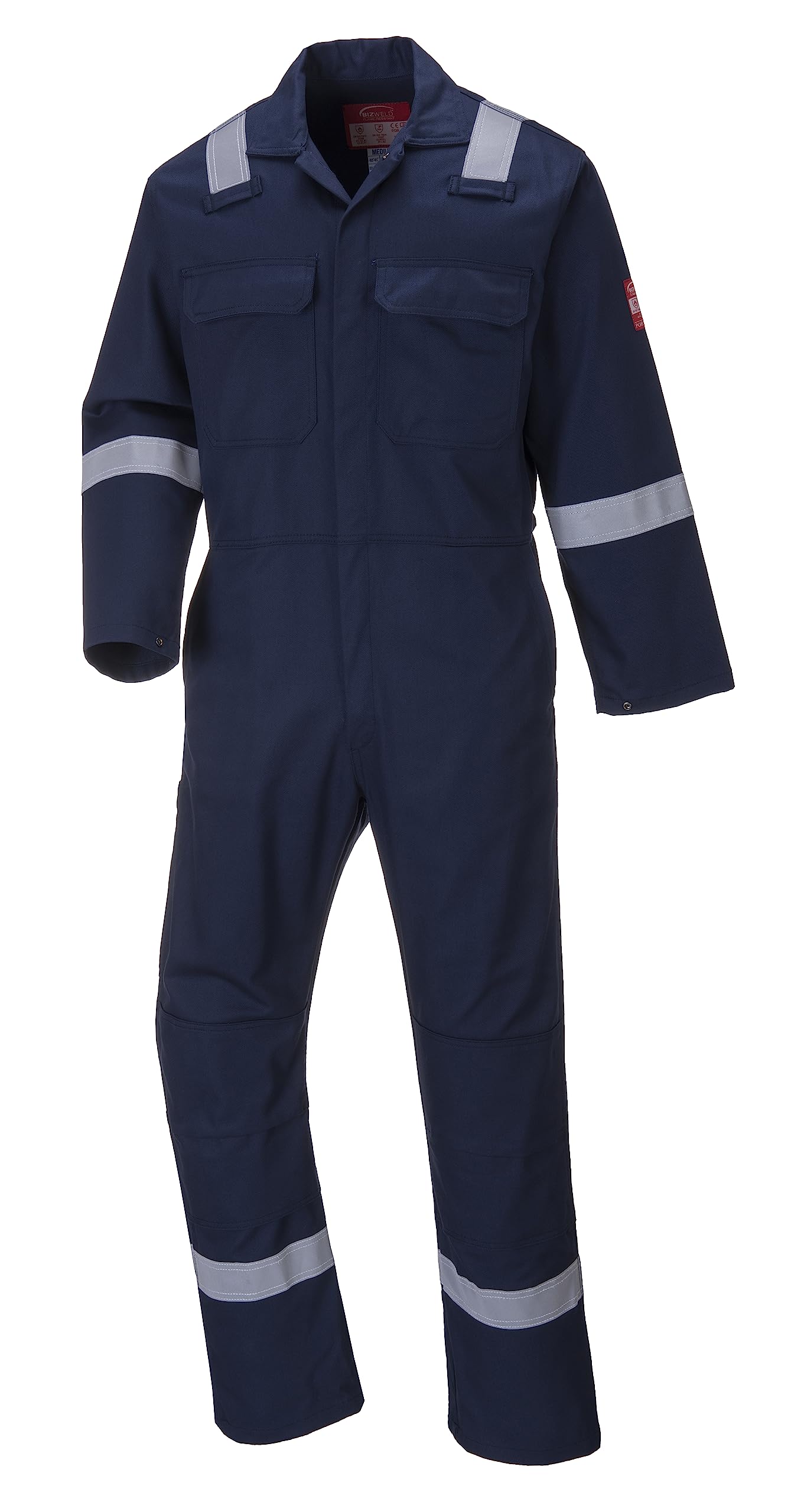 Portwest UBIZ5 Bizweld Flame Resistant Coveralls - FR Protective Workwear for Welding & Industrial Safety (Navy, Tall Large) - Ideal for Welders, Construction & Hazardous Work Environments
