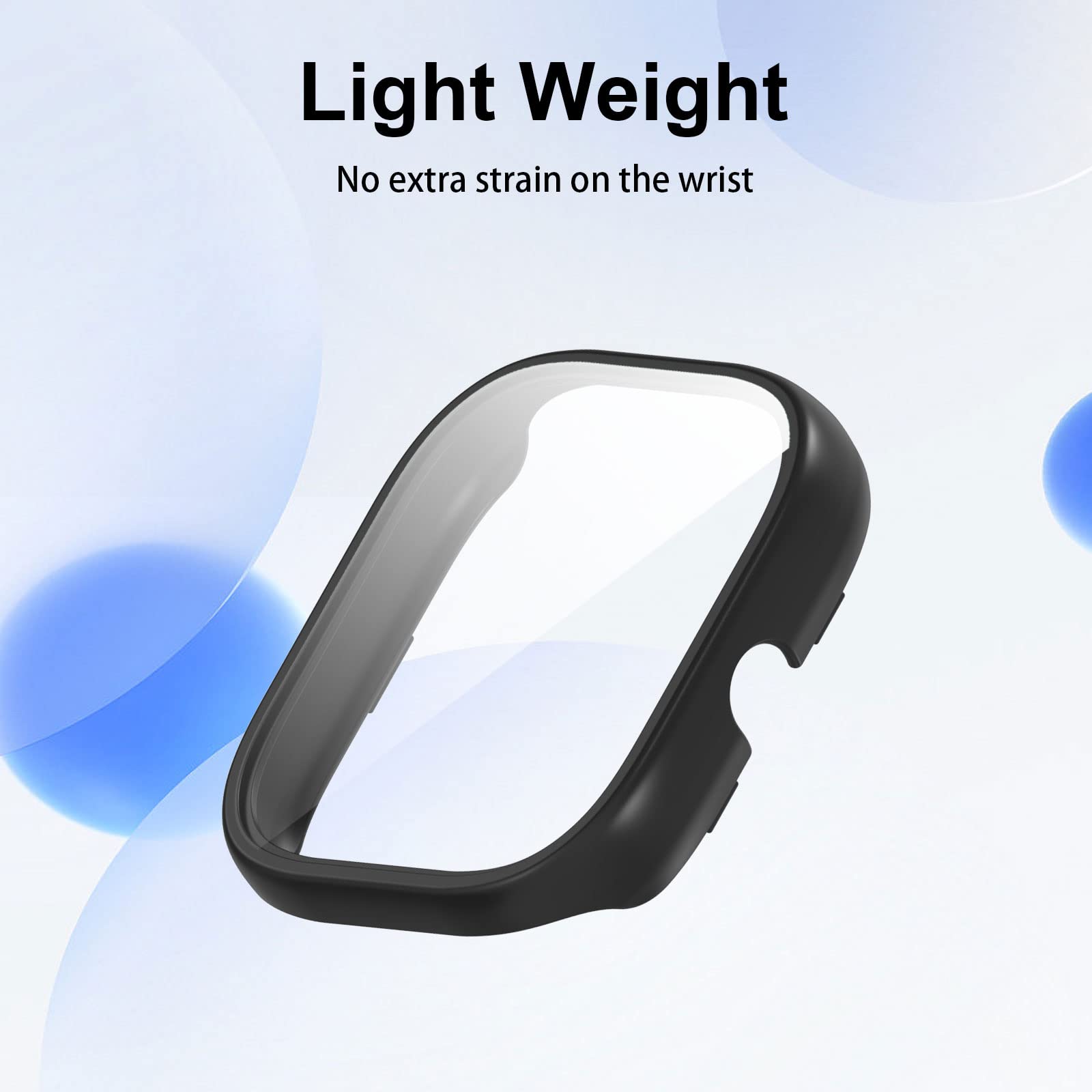Amazfit GTS 4 Mini Screen Protector (2-Pack) - Hard PC Bumper Full Face Cover Protective Case for Men & Women - Perfect for Workouts, Outdoor Activities & Daily Wear