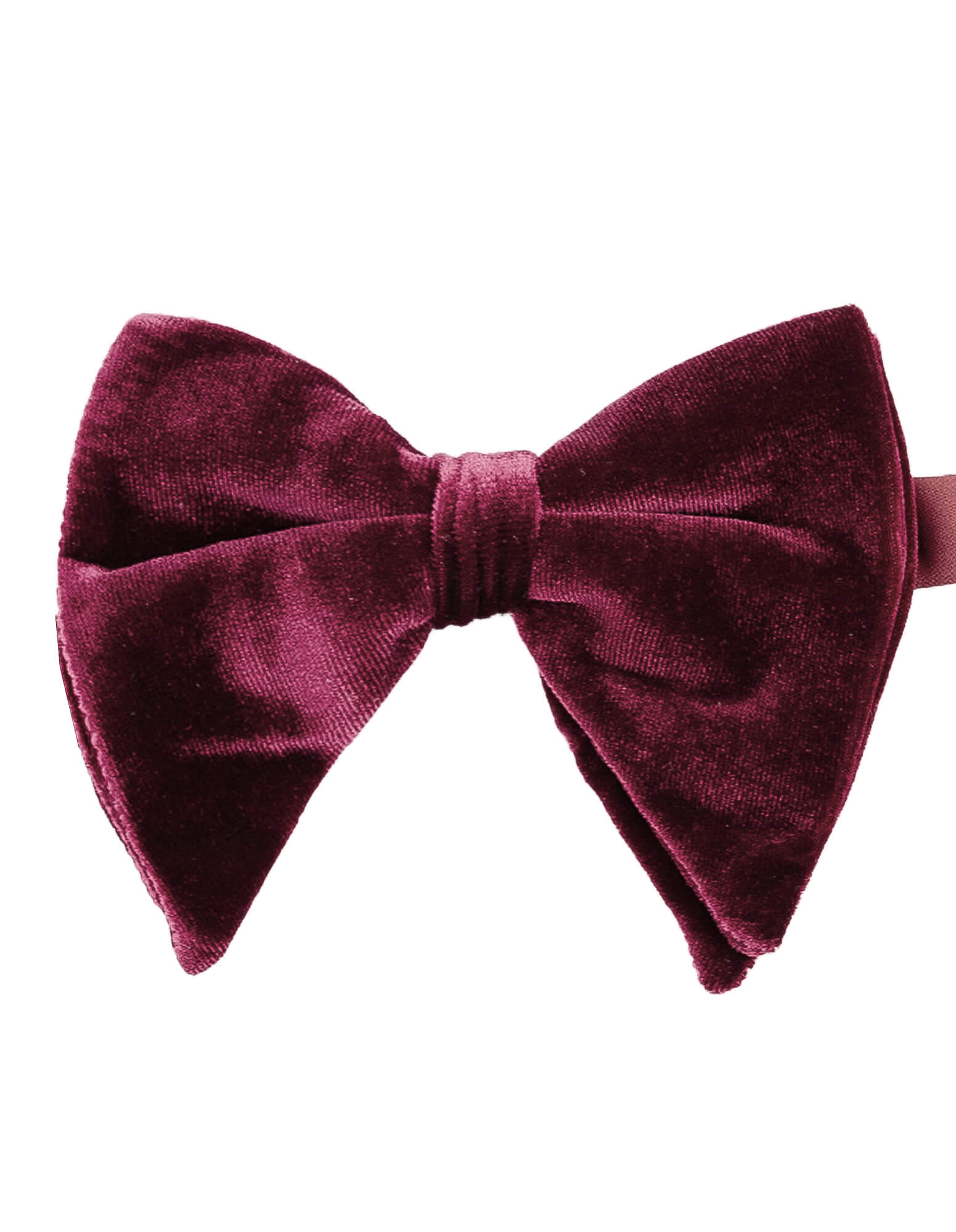 DÉCLIC Oversized Velvet Bow Tie for Men & Women - Burgundy Red Luxury Wedding Accessory for Prom, Party & Formal Events