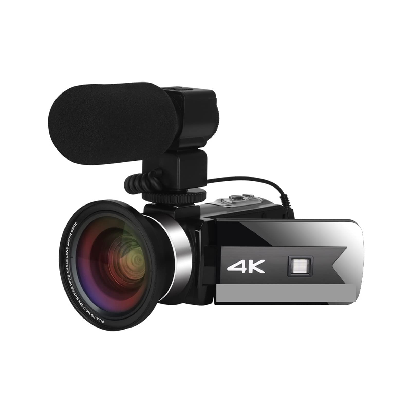 AUBEST 4K Camcorder with Night Vision & 16X Zoom - Perfect for Vlogging & Live Streaming