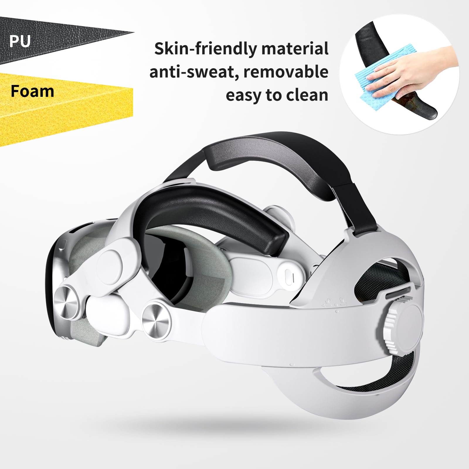 G-STORY Adjustable Comfort Head Strap for Apple Vision Pro VR Headset - Soft Cushion Lightweight Replacement Strap Reduces Facial Pressure | Perfect for Gaming, Movies & Virtual Reality Experiences