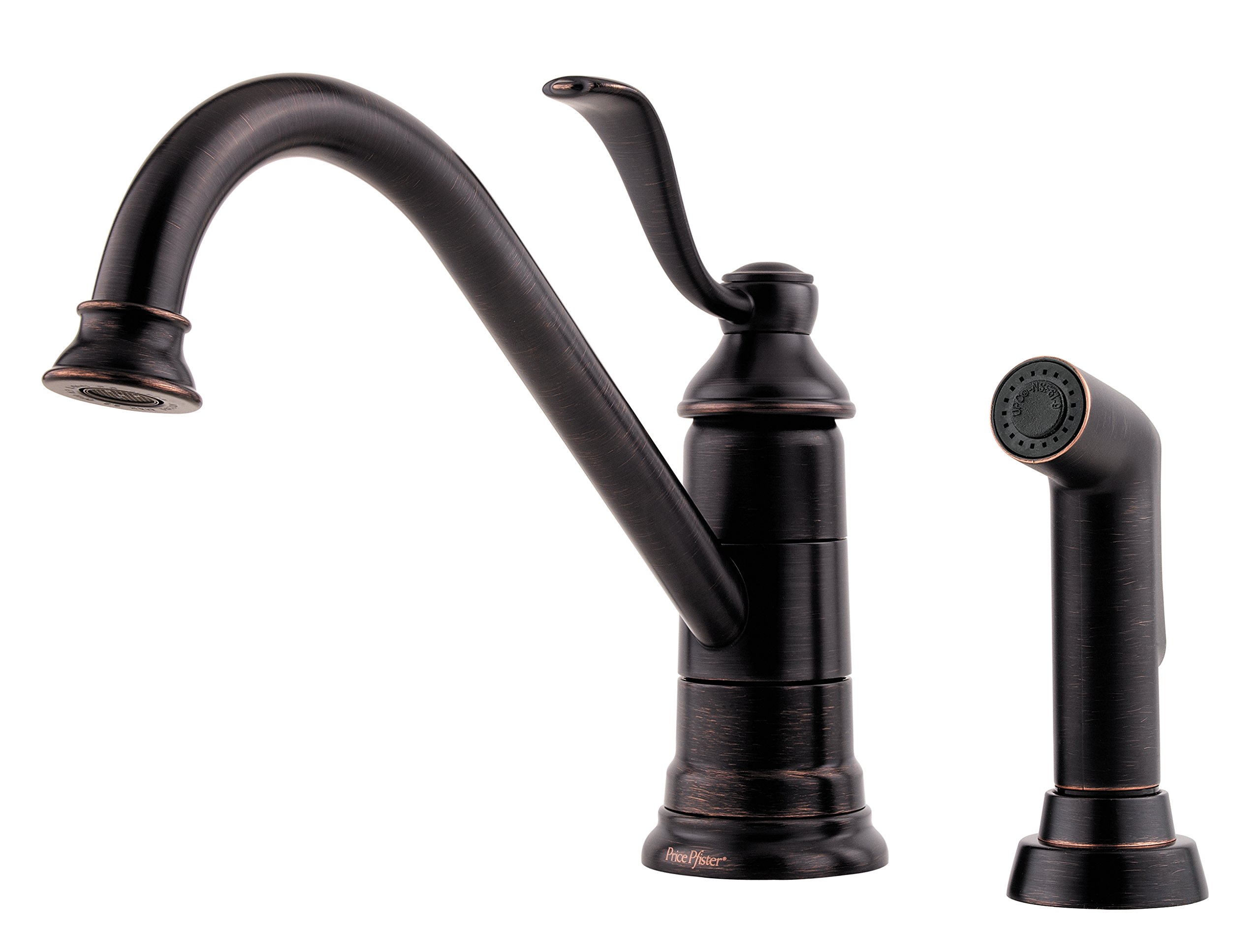 Pfister LG34-P0 Tuscan Bronze Kitchen Faucet with Pull-Down Sprayer - Modern Single Handle Design for Easy Installation - Perfect for Farmhouse, RV, and Residential Kitchen Sinks