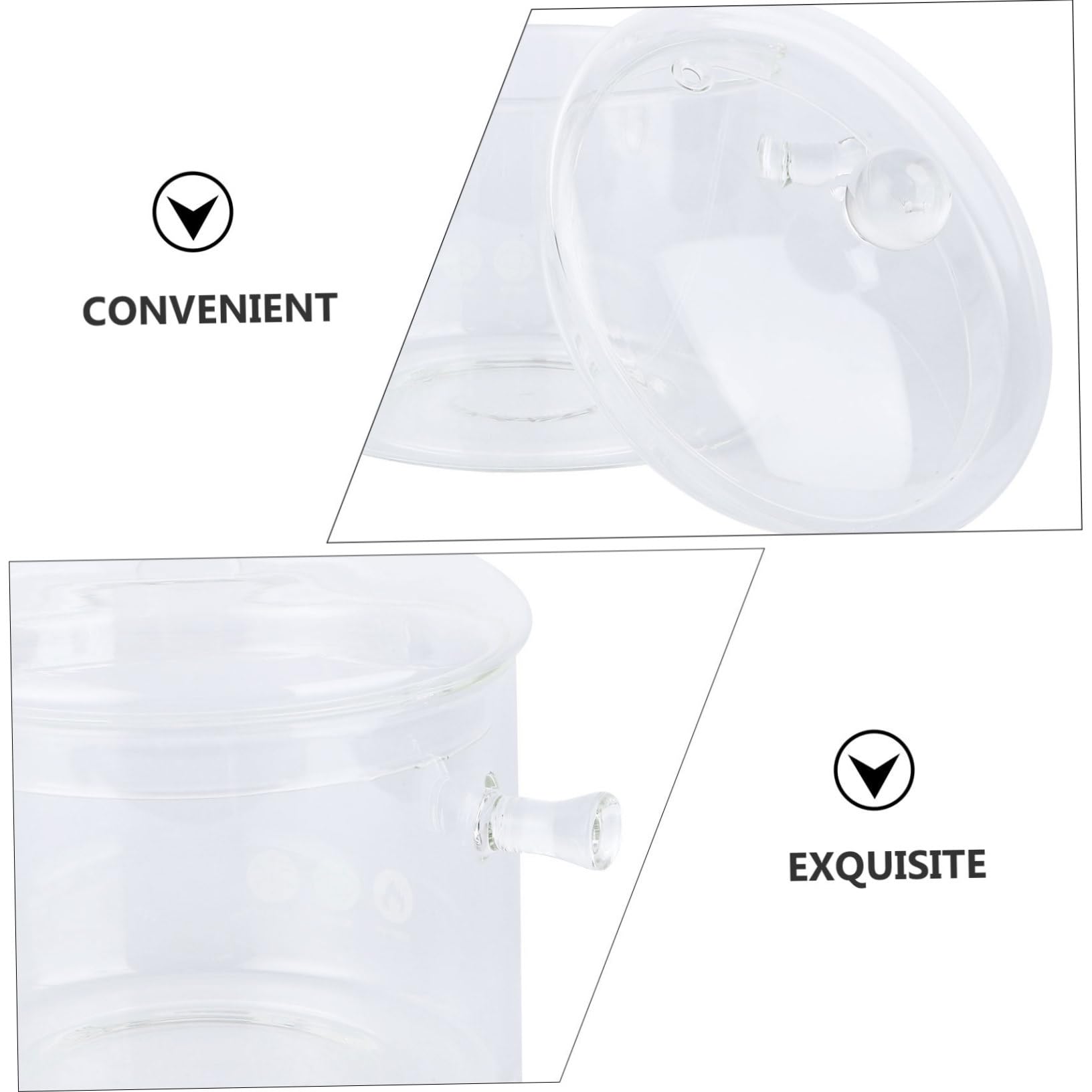 Cabilock Decorative Glass Candles - 12oz Glass Saucepan with Lid, Cooking Pot for Soup, Stew & Kitchen Use | Airtight Candy Storage Containers | Perfect for Restaurants, Home Cooking & Gift Giving