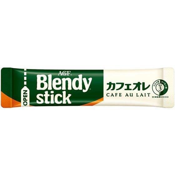 AGF Blendy Stick Cafe au Lait Instant Coffee with Milk - 8 Sticks Pack - Creamy & Rich Flavor - Perfect for Office, Travel & Quick Breakfast at Home