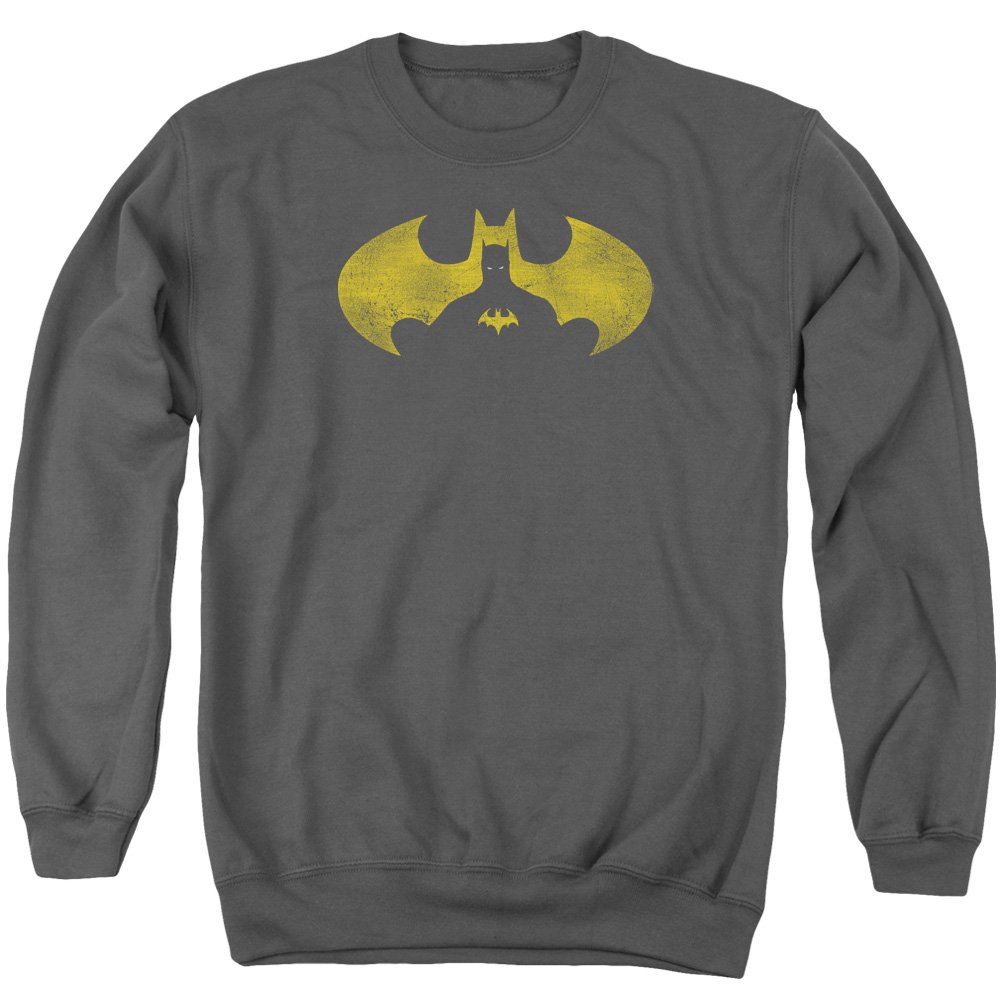 Batman Bat Symbol Unisex Crewneck Sweatshirt for Men & Women | Superhero Graphic Hoodie for Cosplay, Halloween & Casual Wear