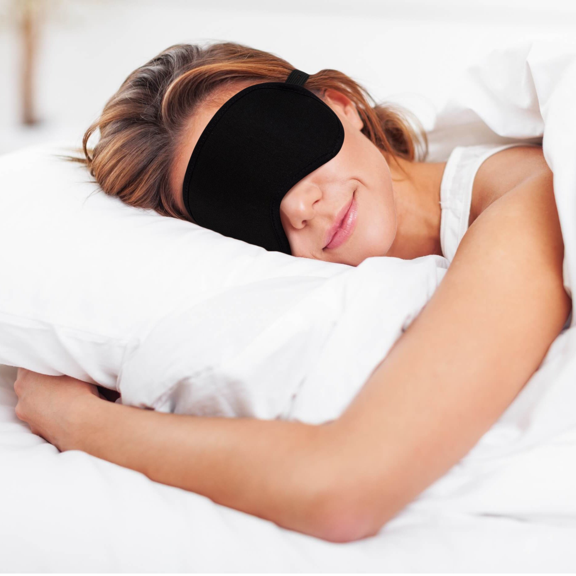 Best Sleep Mask for Women & Men - Black Eye Mask for Sleeping, Travel & Relaxation - Soft & Comfortable for Night Use & Naps