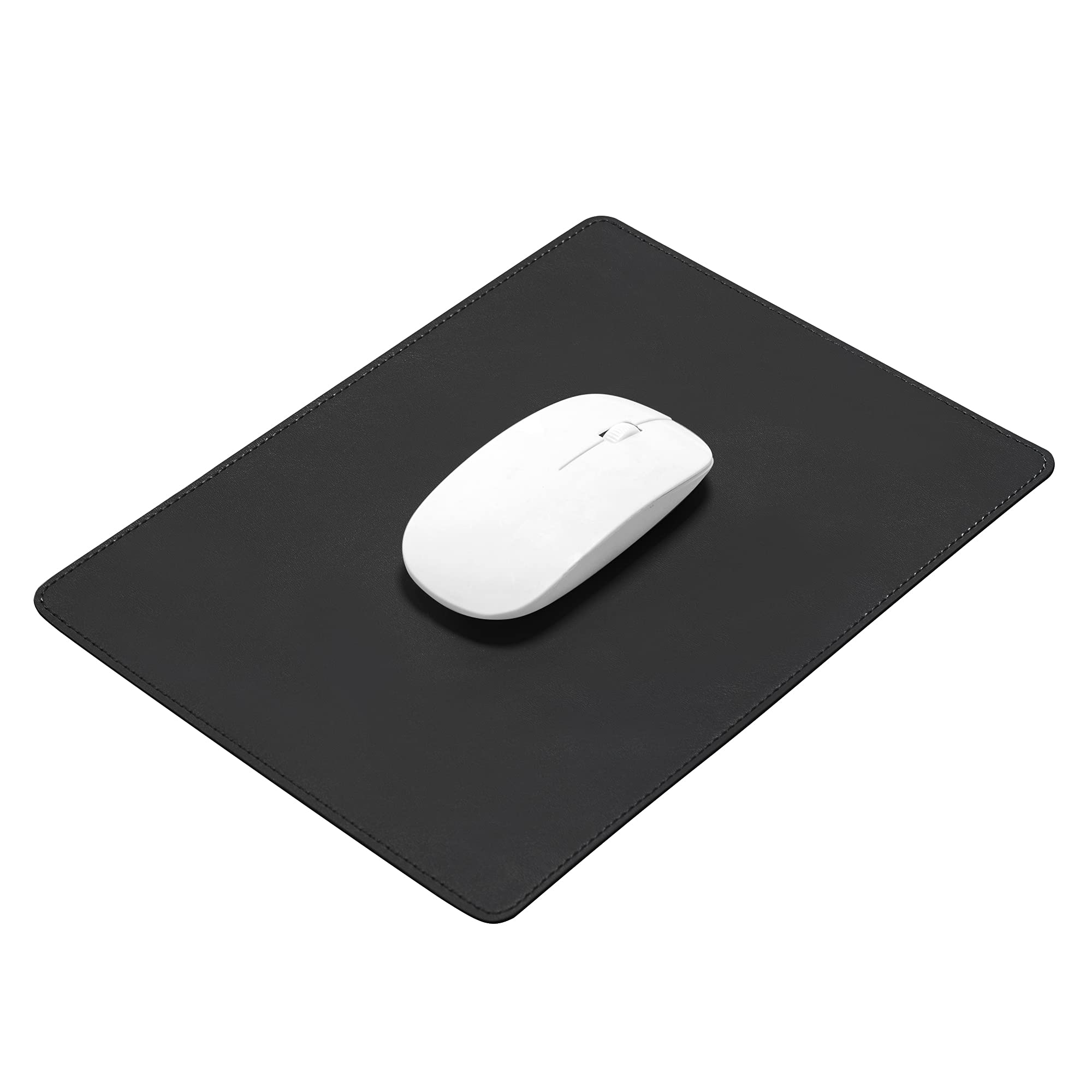 Premium Leather Mouse Pad - Non-Slip Micro-Fiber Base with Durable Stitched Edge - Waterproof Gaming Mouse Mat for Wireless Mouse - Perfect for Office, Home, Gaming & Laptop Use - Ergonomic Desk Accessory for Comfortable Computing (Color #1)