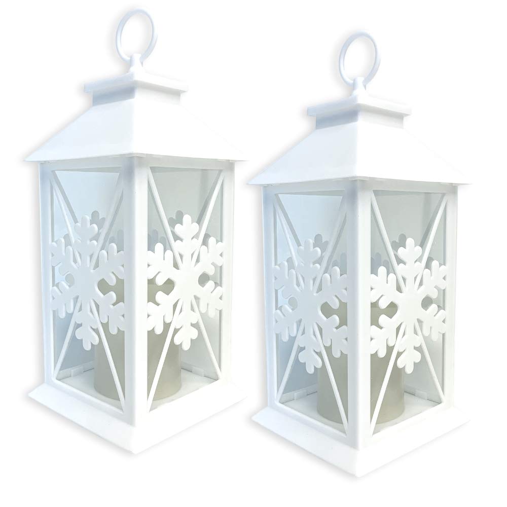 Snowflake LED Lanterns Set of 2 - 13
