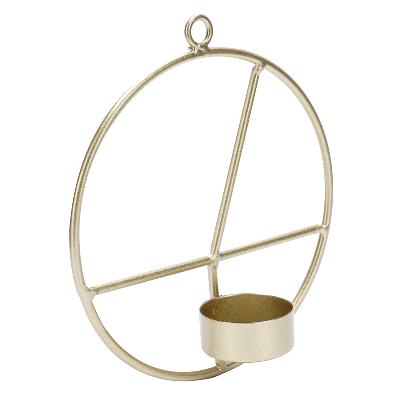 Beufee Golden Geometric Candle Holder with Expansion Tube - Iron Hanging Tea Light Candlestick for Home Decor | Perfect for Wedding, Party, Dining Table & Wall Decoration