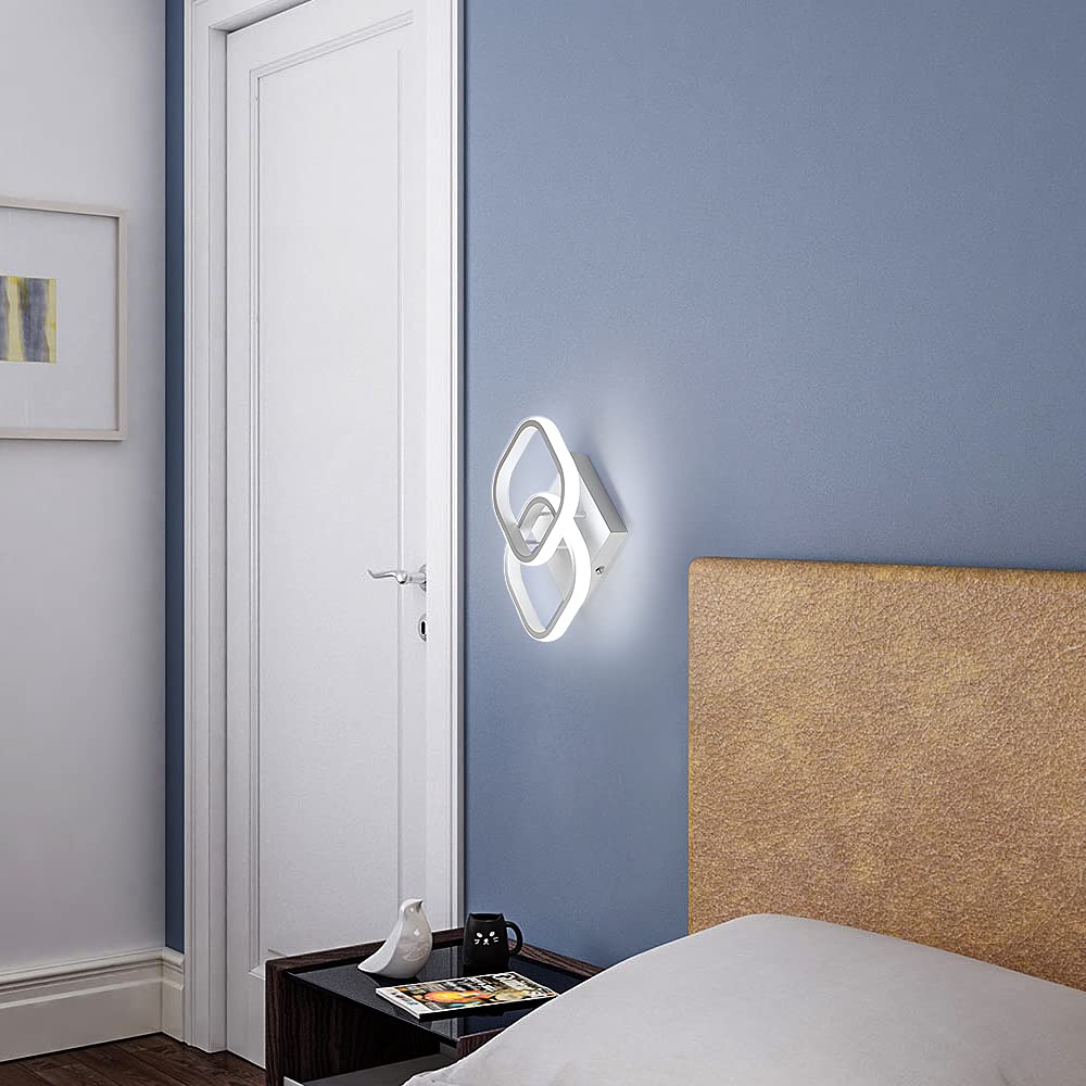 9 Inch Square LED Ceiling Light - Modern White Acrylic Hallway Lighting for Bedroom, Bathroom, Kitchen, Balcony & Stairway (Cool White) | Energy Efficient & Easy Installation for Home & Office Spaces