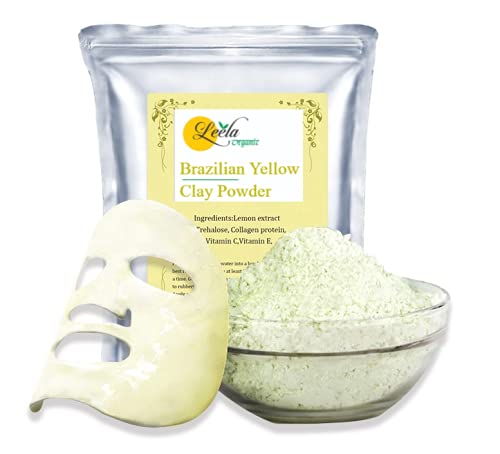 Organic Brazilian Yellow Clay Powder for Face & Hair Care - 1Kg | Skin Whitening, Detoxifying & Nourishing | Ideal for Facial Masks, Body Scrubs & Hair Treatments
