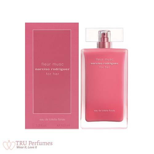 Narciso Rodriguez Fleur Musc Florale 100ml Eau de Toilette for Women - Floral Perfume for Daytime Wear & Special Occasions