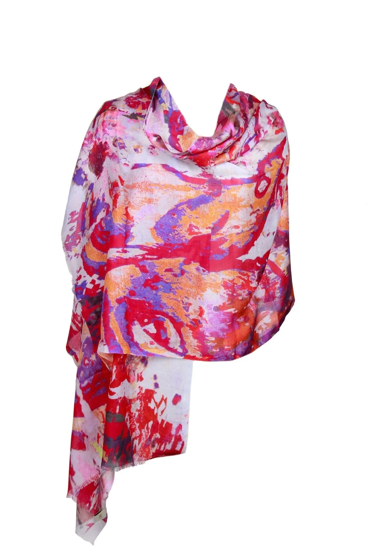 Vibrant Splatter Colored Scarf - Soft Fashion Accessory for Women & Men - Perfect for Winter, Fall & Stylish Outfits