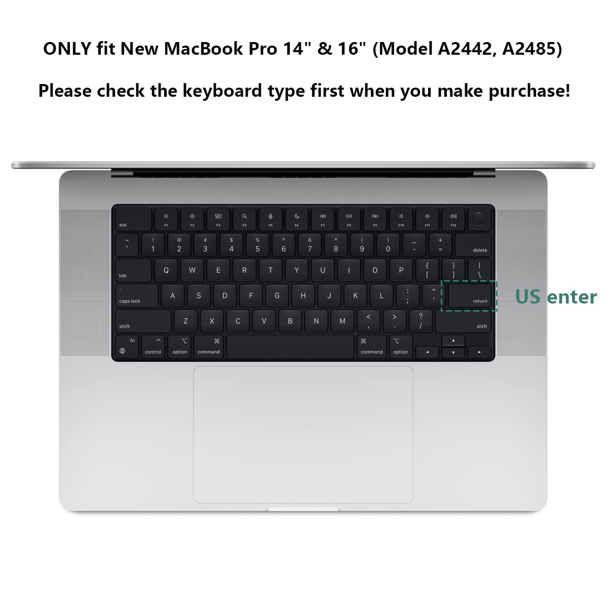 Russian Black Soft Silicone Keyboard Cover for MacBook Air 13.6