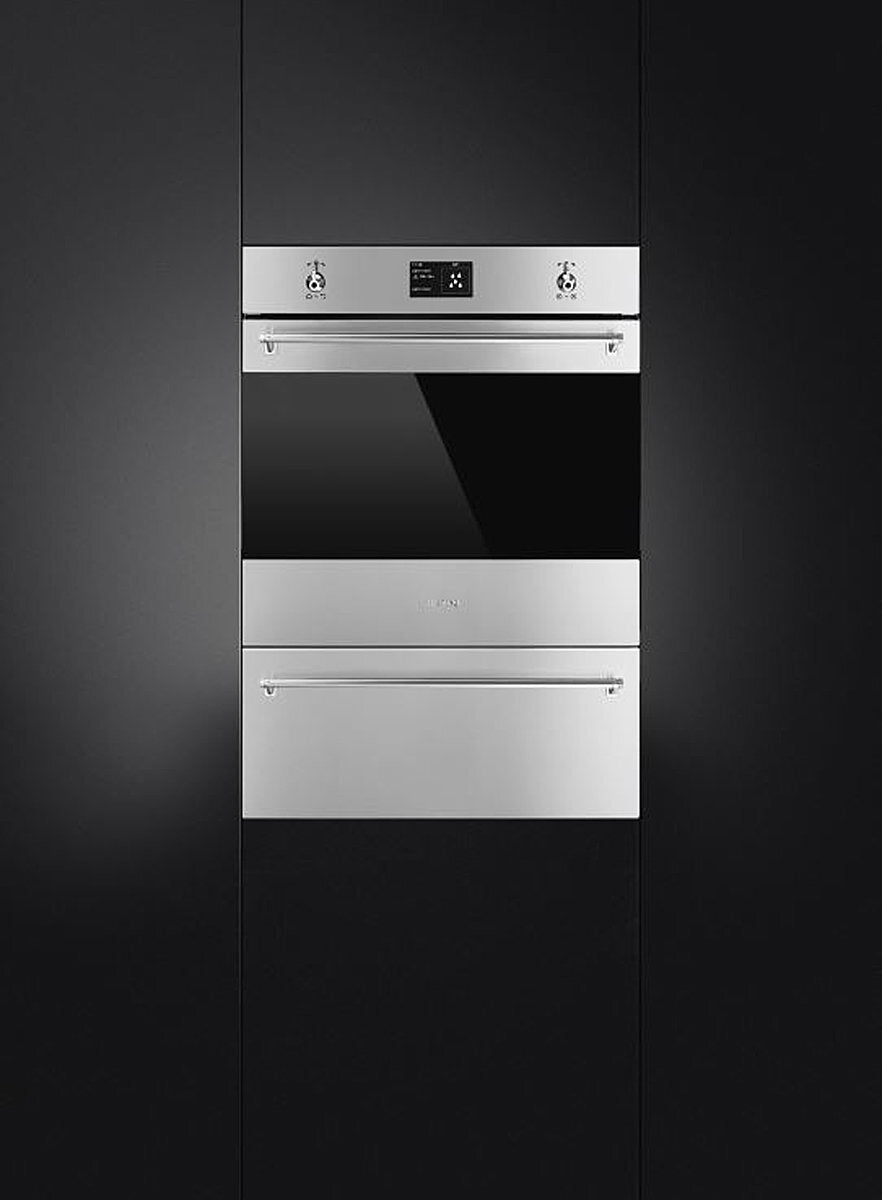 Smeg CR329X Classic 29cm Stainless Steel Warming Drawer - Perfect for Keeping Food Warm Before Serving in Restaurants, Kitchens & Buffets