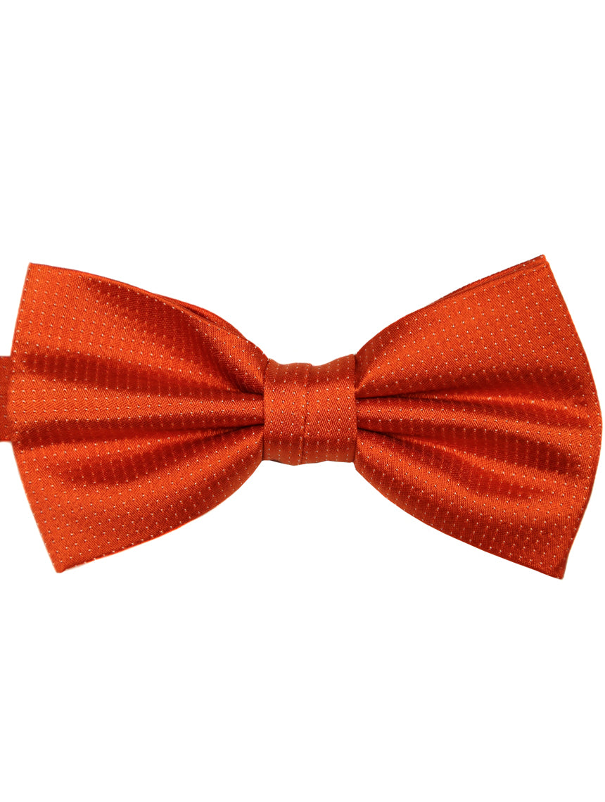 DÉCLIC Classic Microdot Bow Tie for Men & Women - Stylish Orange Bowtie for Weddings, Parties & Formal Events