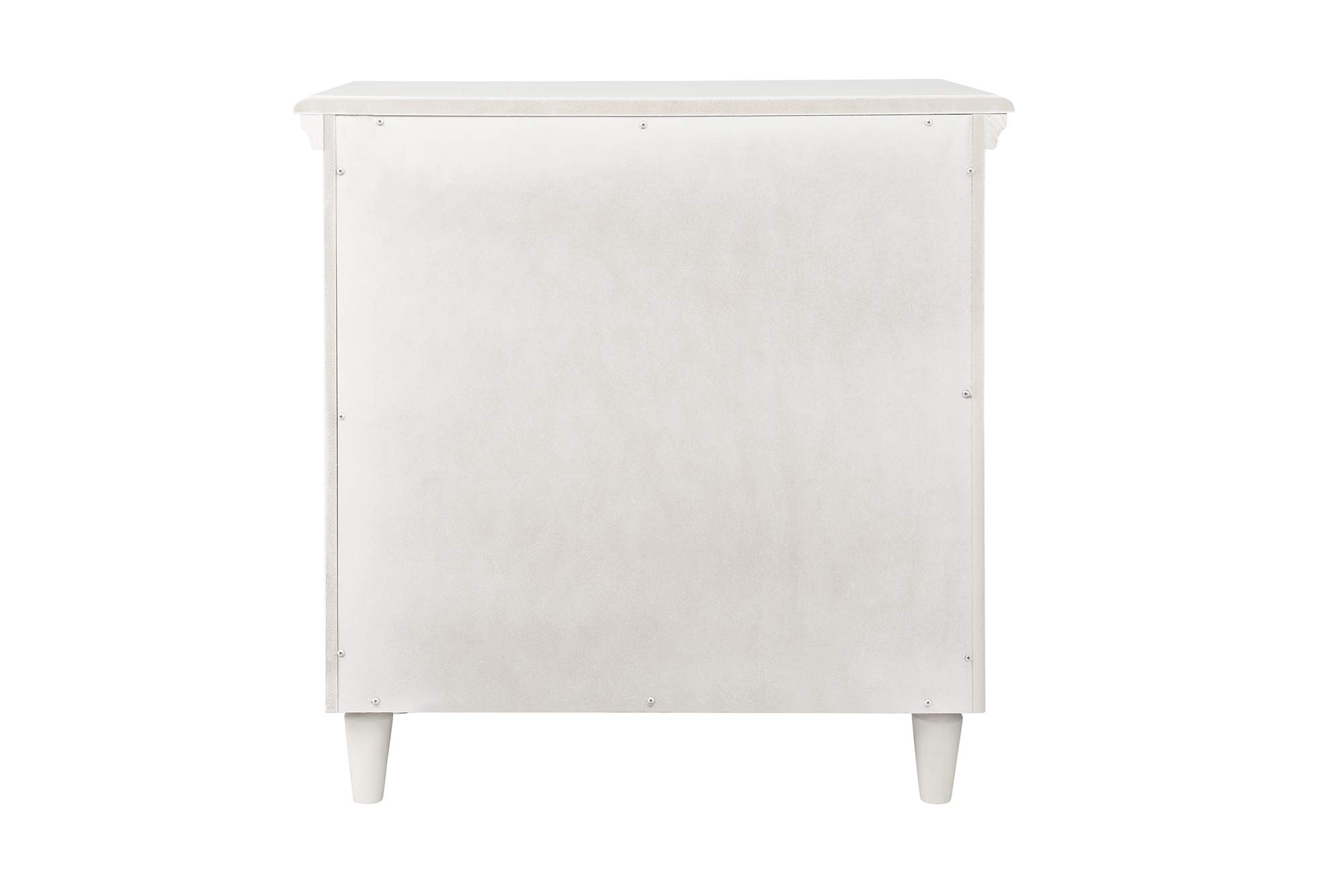 3-Drawer Wood Nightstand with Storage - White Bedside Table for Bedroom, Living Room & Office Organization