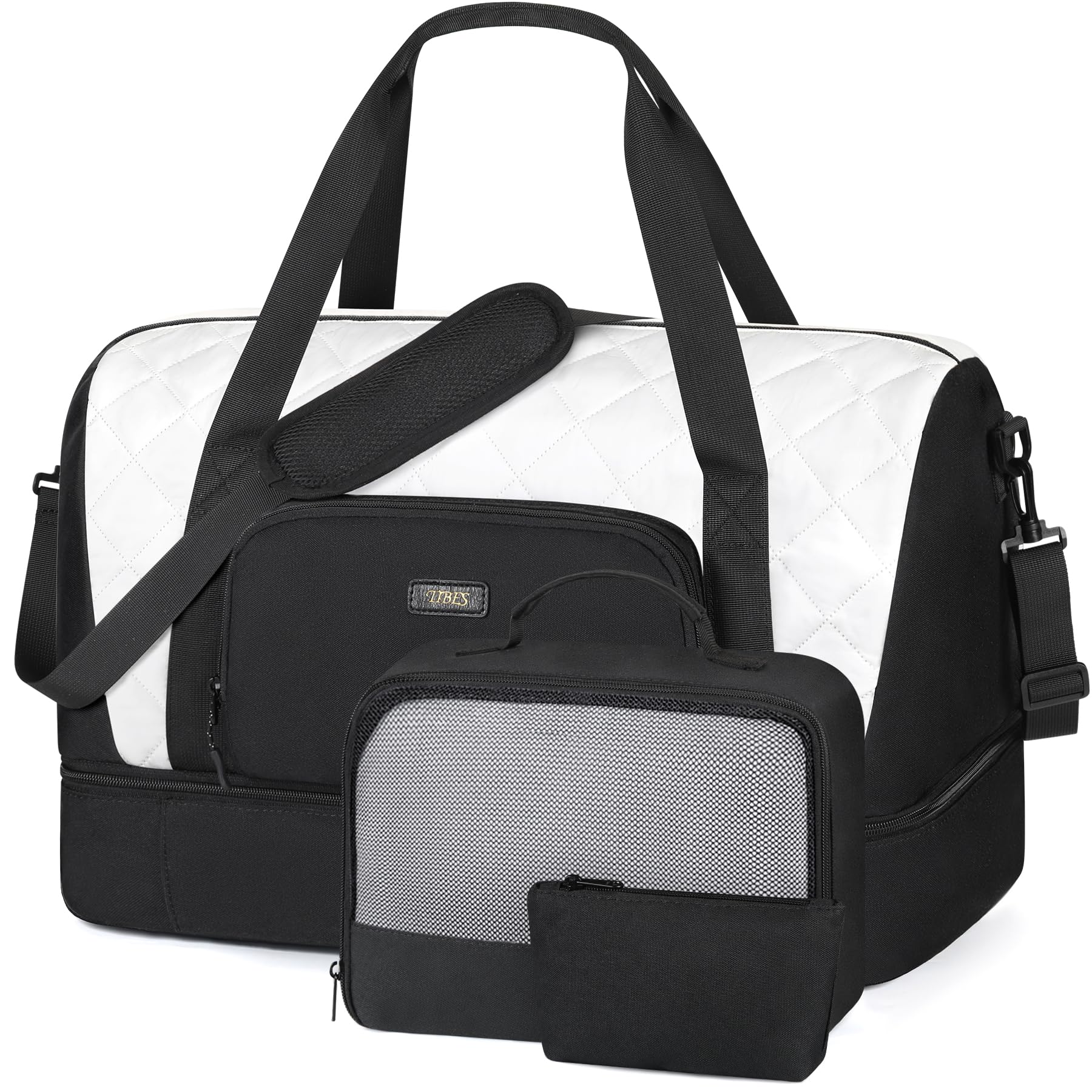 Stylish Women's Travel Weekender Bag with Shoe Compartment - 21