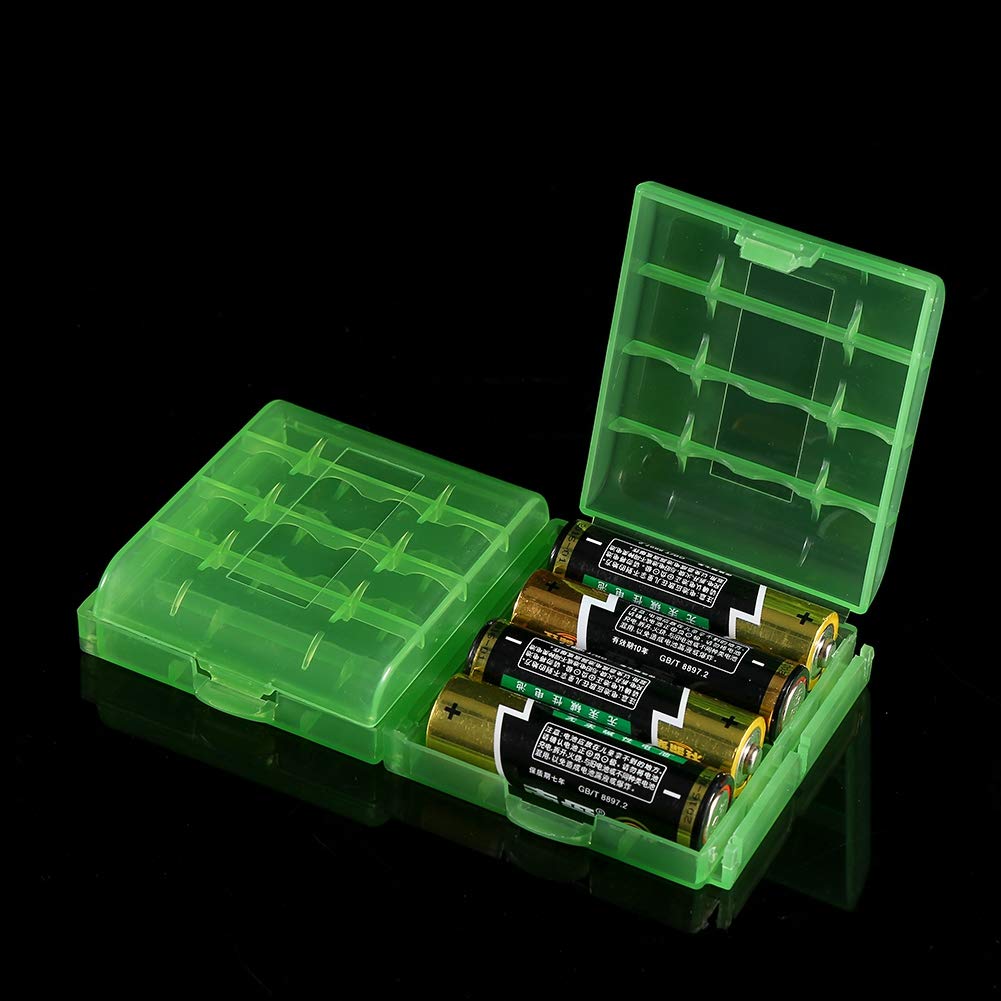 Zerone 10-Pack AA/AAA Battery Storage Case - 5 Color Options, Durable Hard Plastic, Waterproof & Wear-Resistant Battery Holder Box for Home, Office, Travel, and Emergency Kits