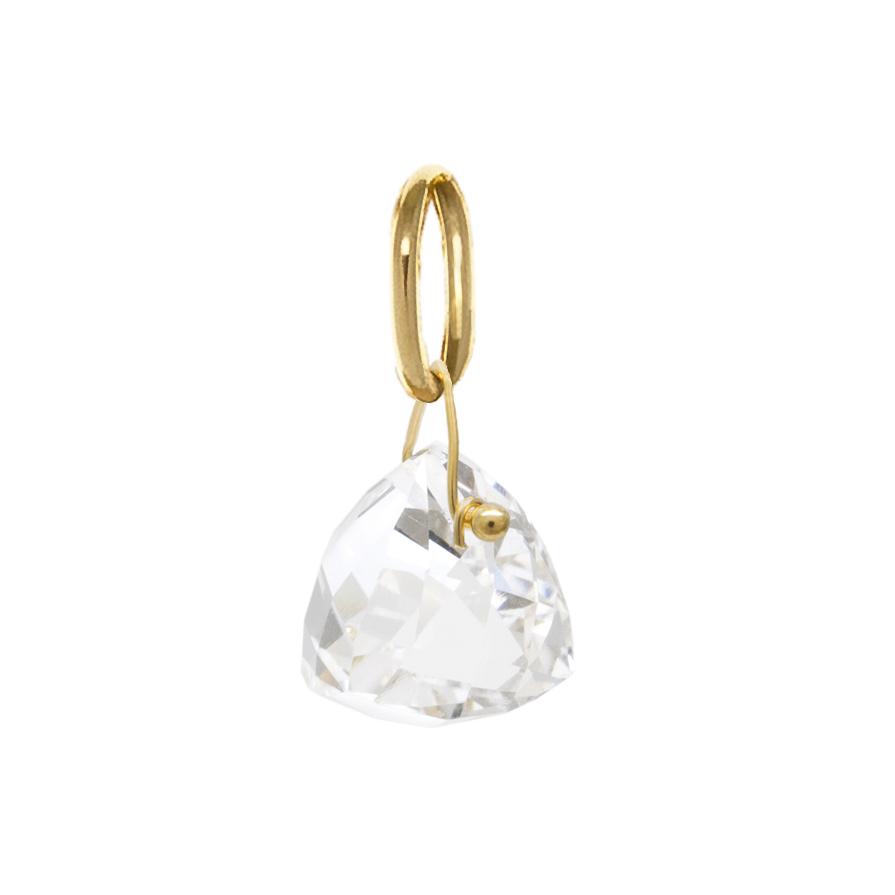 Luna Pyramid Gemstone Charm - Healing Crystal Pendant for Necklace, Yoga & Meditation - Spiritual Gift for Women & Men