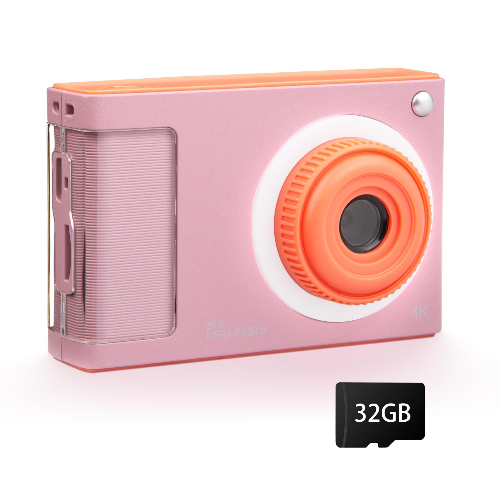48MP Digital Camera for Kids - 1080P FHD Video, 8X Zoom, Anti-Shake, Front Camera & 32GB Card Included | Compact Travel Camera with Lanyard | Perfect Gift for Teens & Children | Birthday, Travel, School Projects, First Camera