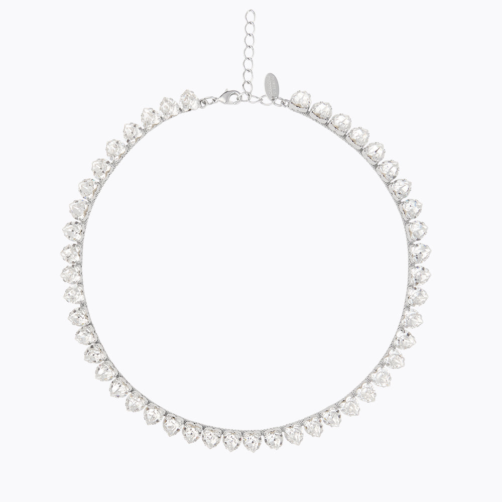 Elegant Heart Stud Choker Necklace with Crystal Accents - Perfect for Valentine's Day, Date Night & Romantic Occasions
