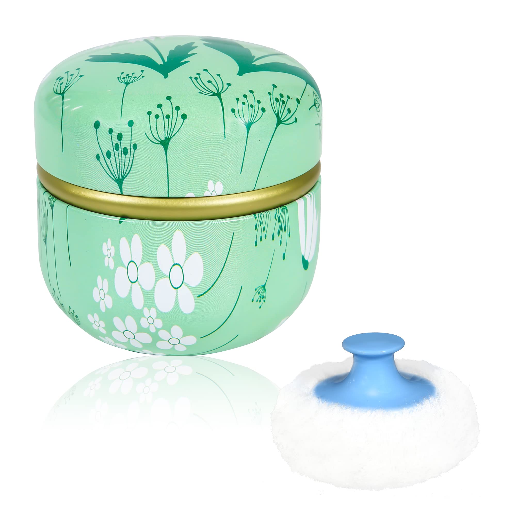 WEMEGA Travel Body Powder Case with Powder Puff - Compact Powder Container for Women & Baby Care - Perfect for Summer Breeze Scent - Ideal for Travel, Gym, and On-the-Go Touch Ups