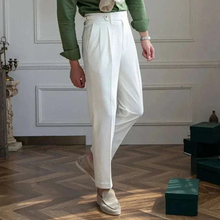 Italian Designer High Waist Office Pants for Women - Professional Work Trousers for Business Casual & Formal Workwear