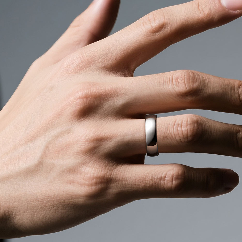 6mm High Polished Comfort Fit Tungsten Carbide Men's Wedding Band Ring - Perfect for Engagement, Anniversary & Everyday Wear