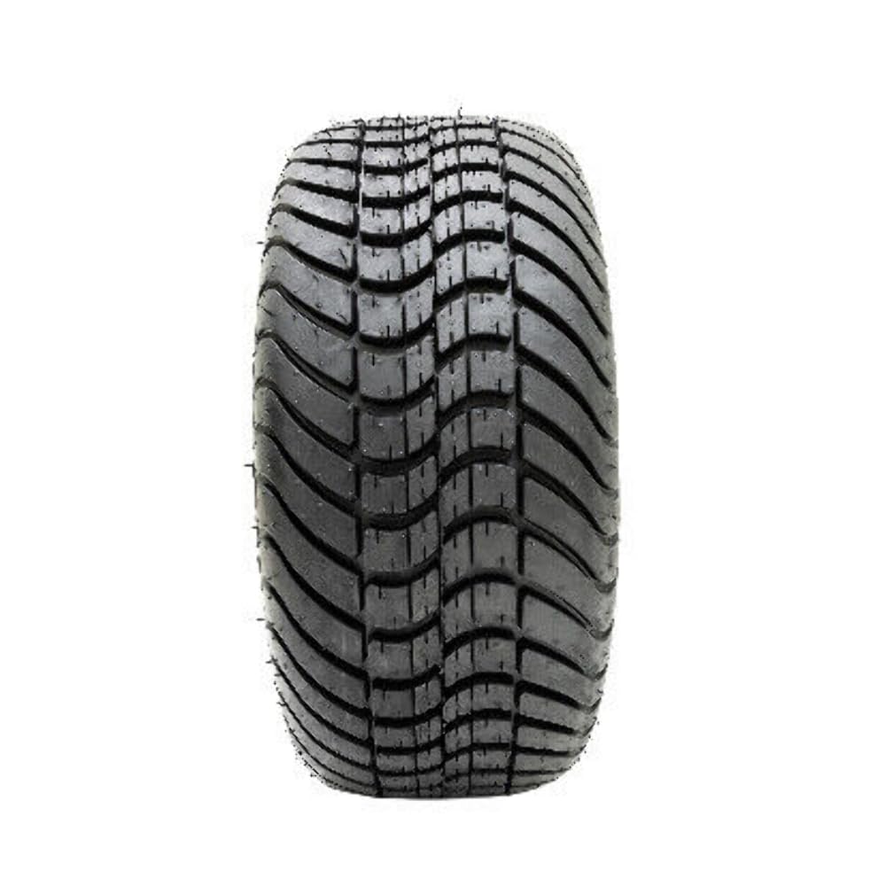 GTW 12 Inch Golf Cart Wheels & Tires Combo Set of 4 - Machined Black Specter Wheels with 215/35-12 Mamba Street Tires | Premium Golf Cart Accessories for Smooth Rides on Courses & Neighborhood Streets