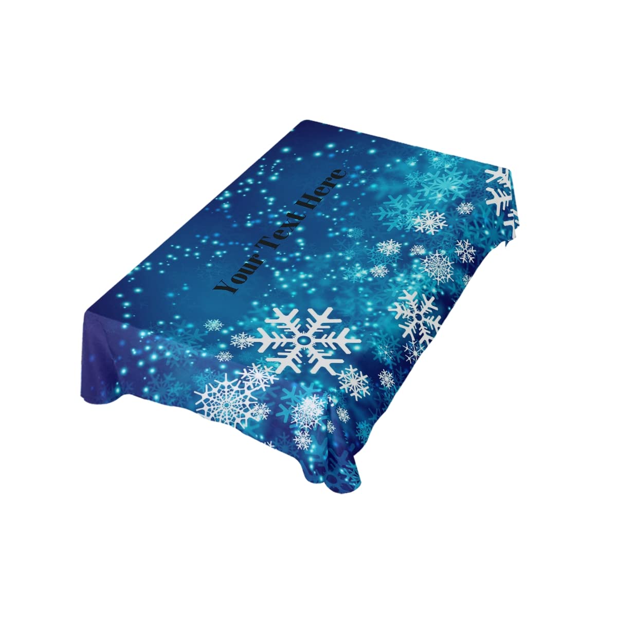 DOMIKING 54x54 Inch Custom Christmas Snowflake Tablecloth - Square Holiday Table Cover for Kitchen, Dining, Parties - Festive Winter Decor for Christmas, New Year & Seasonal Celebrations