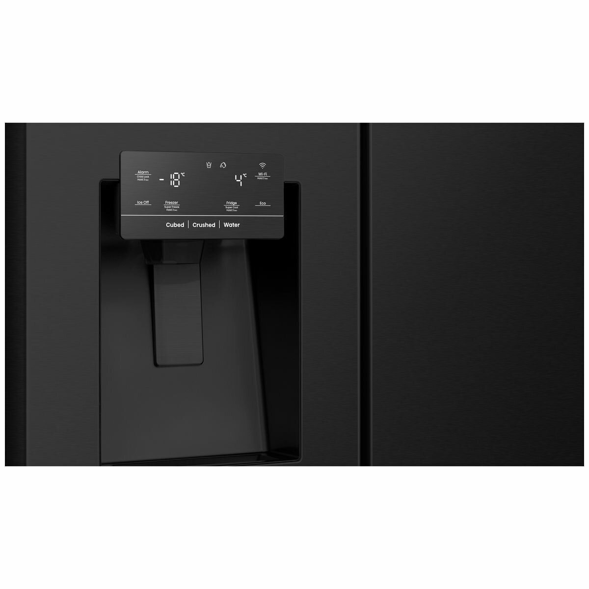 Hisense 632L Side by Side Refrigerator - Black Steel (HRSBS632BW) | Energy Efficient, Spacious Design for Modern Kitchens & Large Families