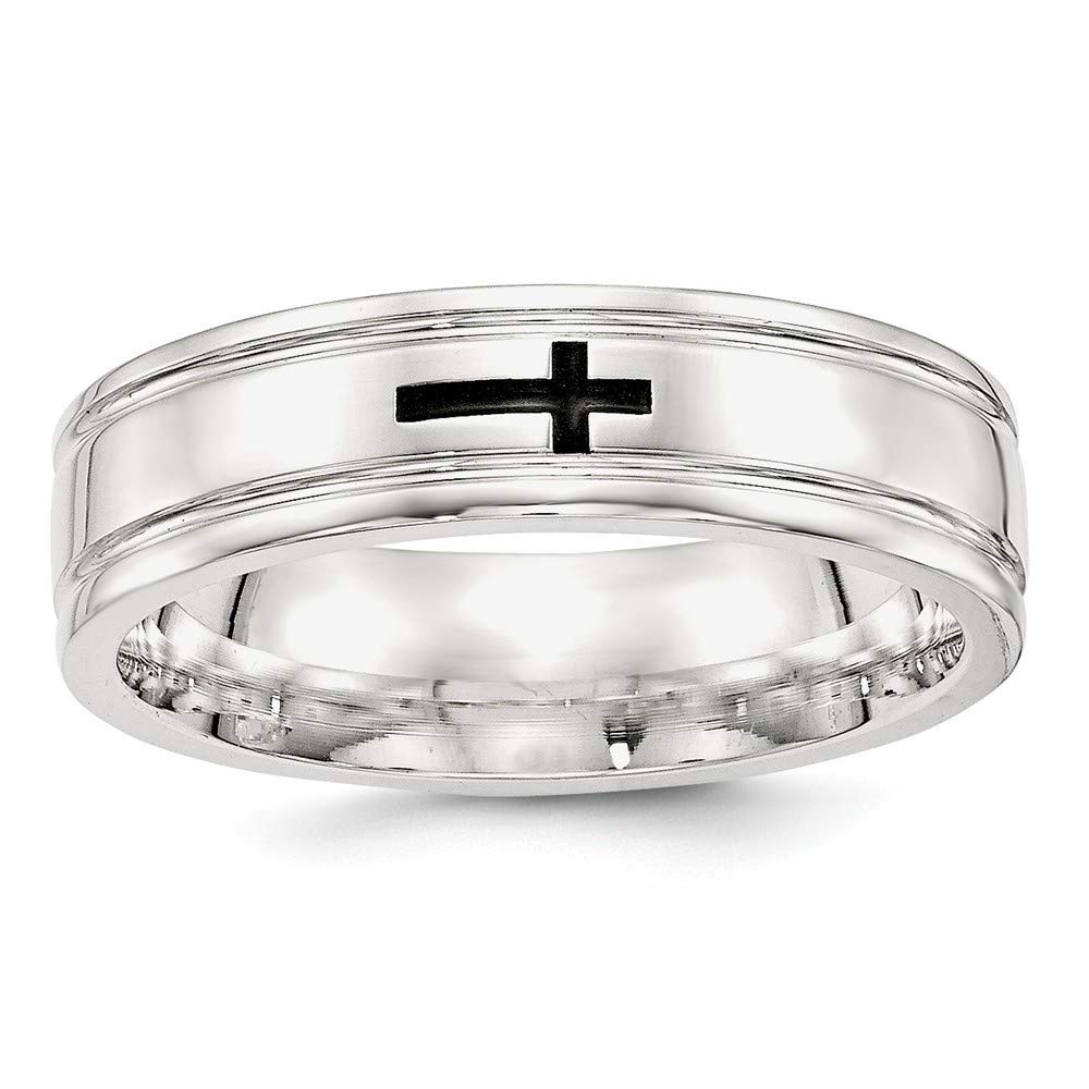 6mm Sterling Silver Enamel Wedding Band Ring for Women & Men – Elegant & Durable for Engagement, Anniversary, and Special Occasions