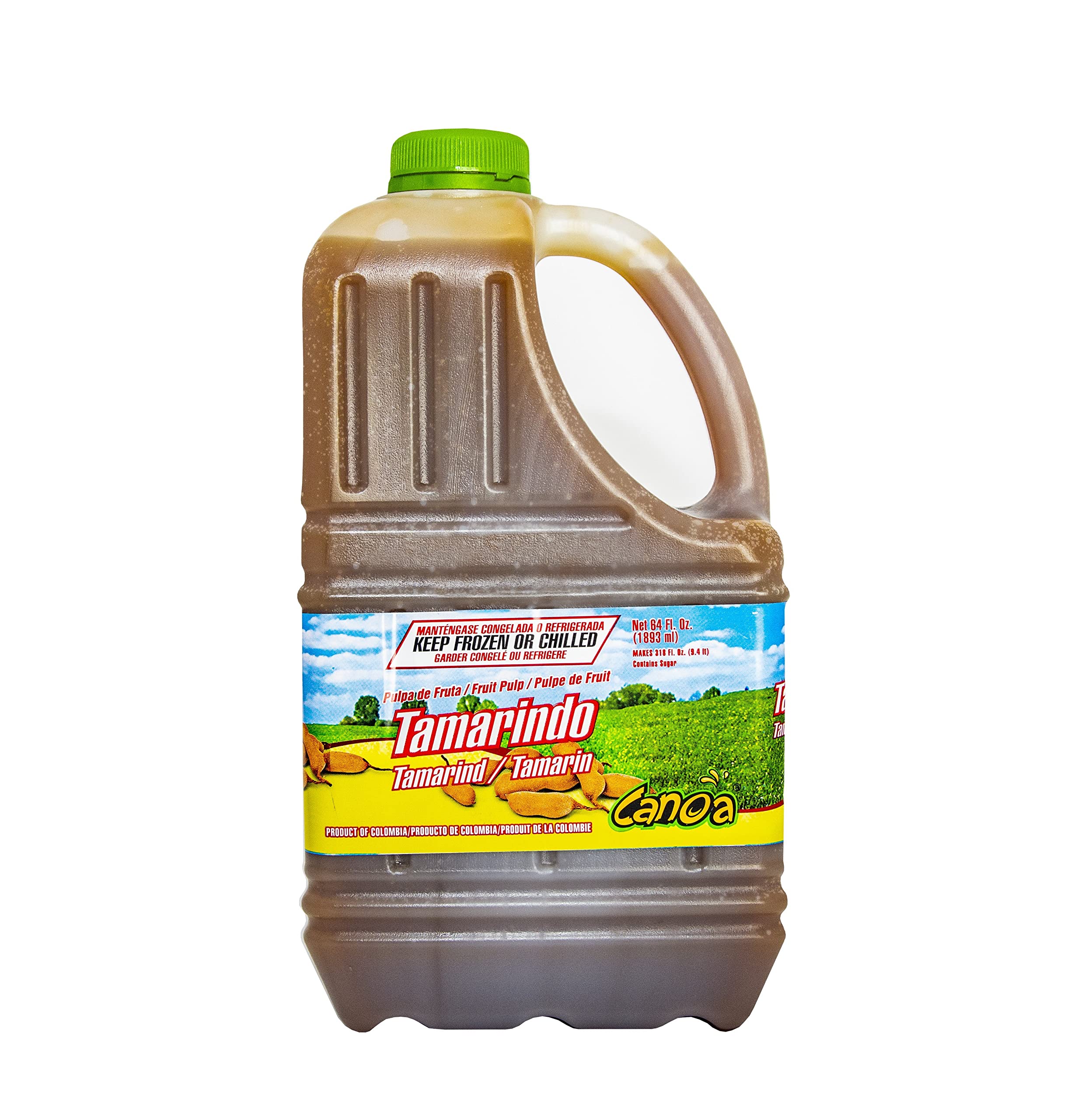 Organic Canoa Fruit Pulp - 64 Fl Oz (1.89L) - 100% Real Fruit Puree for Juices, Cocktails, Smoothies & Desserts - Natural Tamarind Flavor - Perfect for Mocktails, Baking & Healthy Snacks