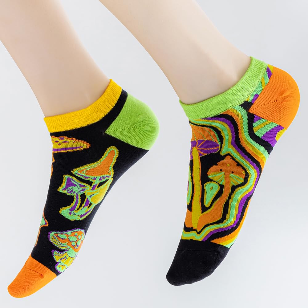 2 Pairs Cartoon Plant Food Pattern Cotton Ankle Socks for Women & Teens - Cute Comfortable Socks for Casual Wear, Gym, Home & Gifts