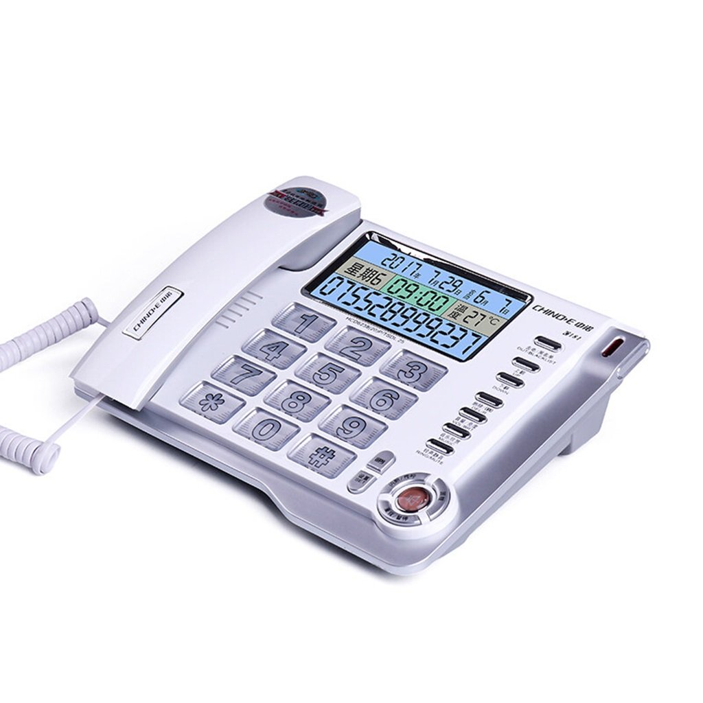 Elderly-Friendly Corded Landline Telephone with Caller ID, Hands-Free & Backlight - Easy-to-Use Wired Home Office Phone for Seniors & Business Use | Ideal for Bedrooms, Kitchens & Home Offices