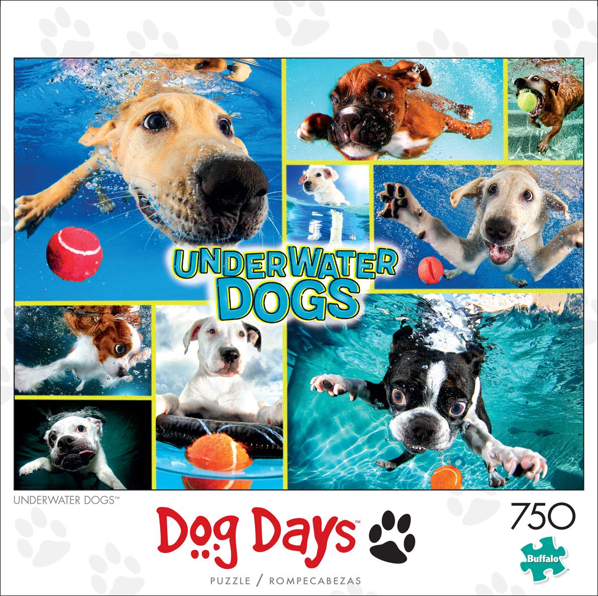 Buffalo Games Underwater Dogs 750 Piece Jigsaw Puzzle for Adults - Challenging Dog Photography Puzzle - 24x18 Inch Finished Size - Perfect for Family Game Nights, Stress Relief & Home Decor
